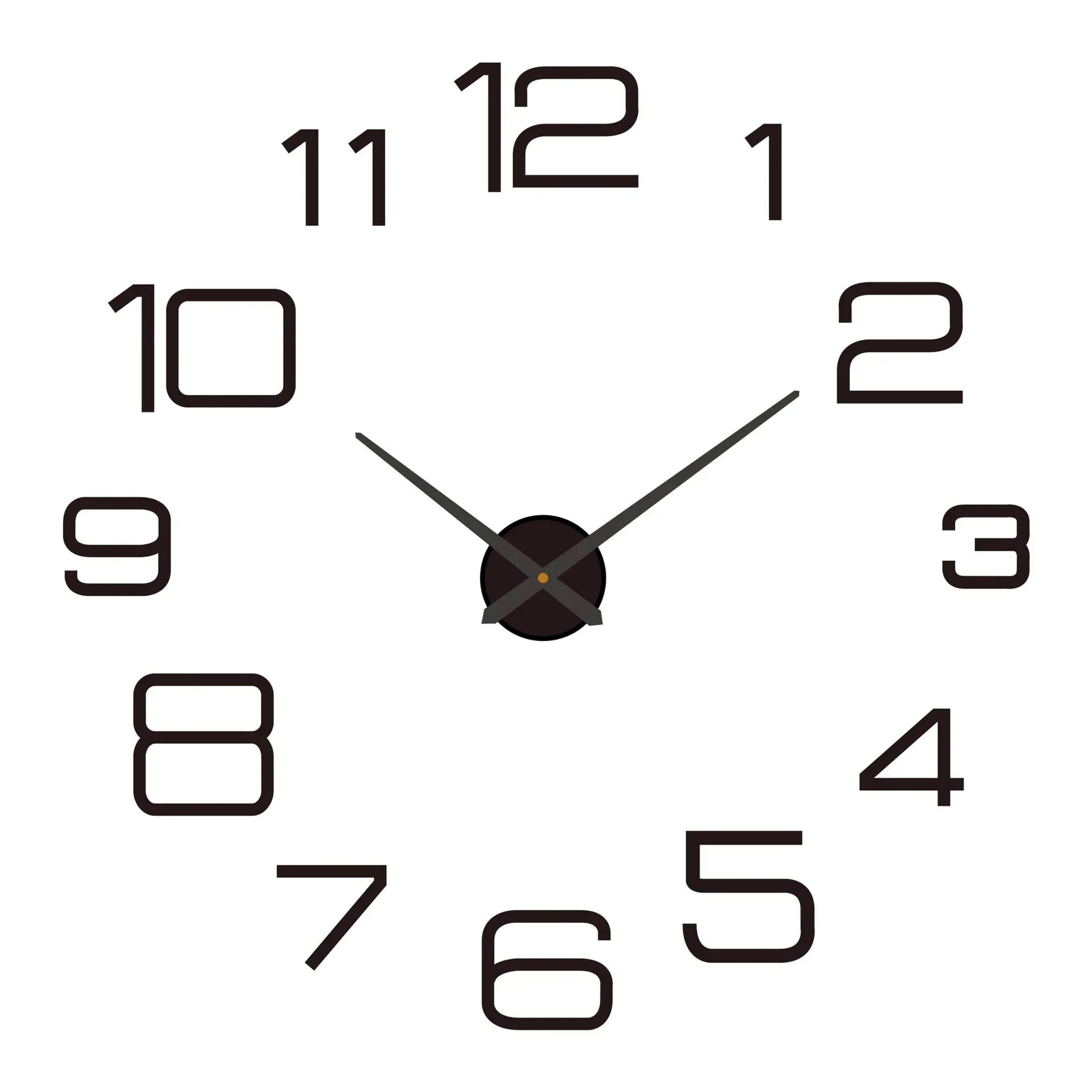 Large 3D Wall Clock Luminous DIY Modern Silent Wall Decor 6