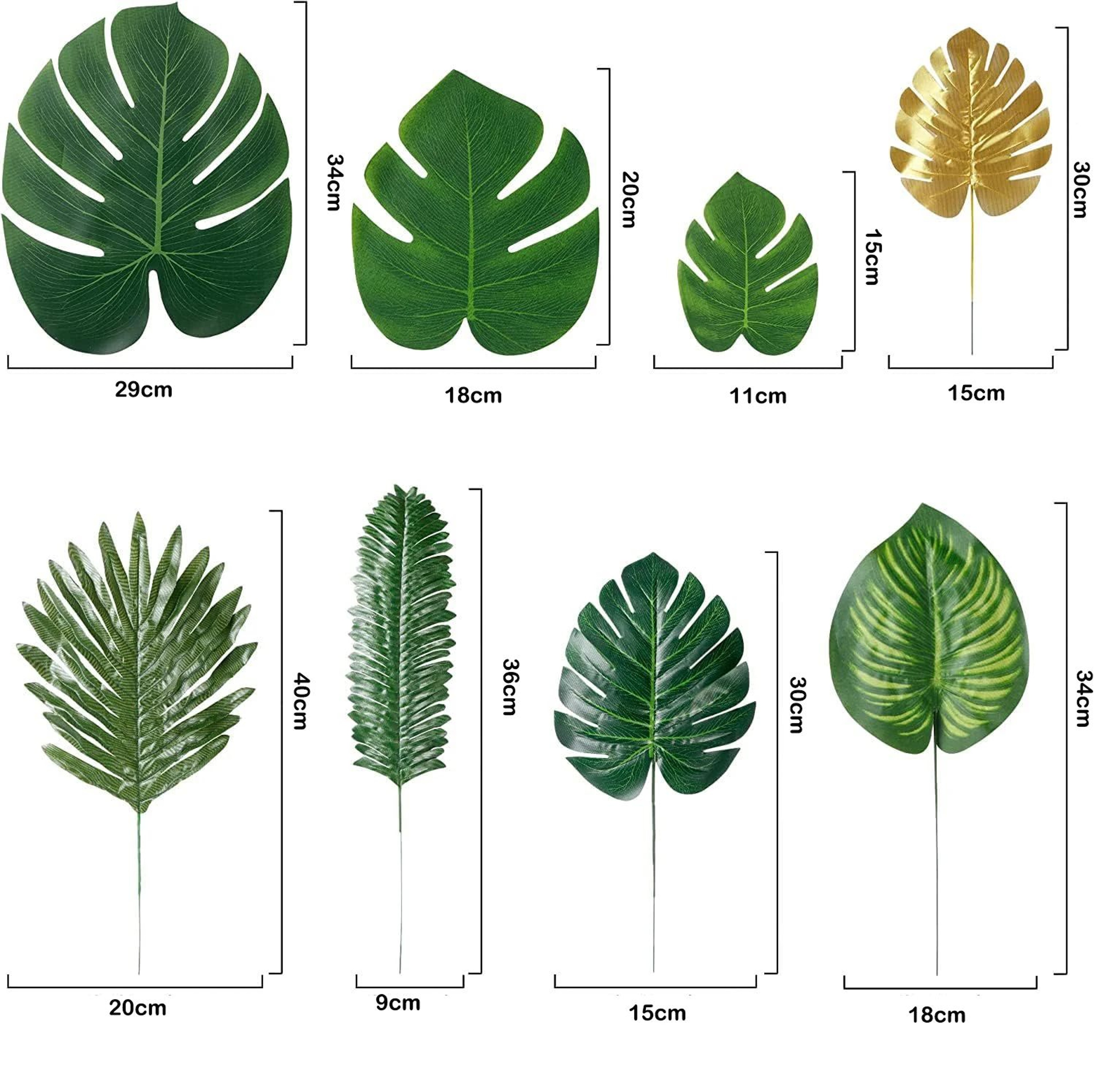 Artificial Tropical Palm Leaves Party Decor Jungle Theme Decorations 4