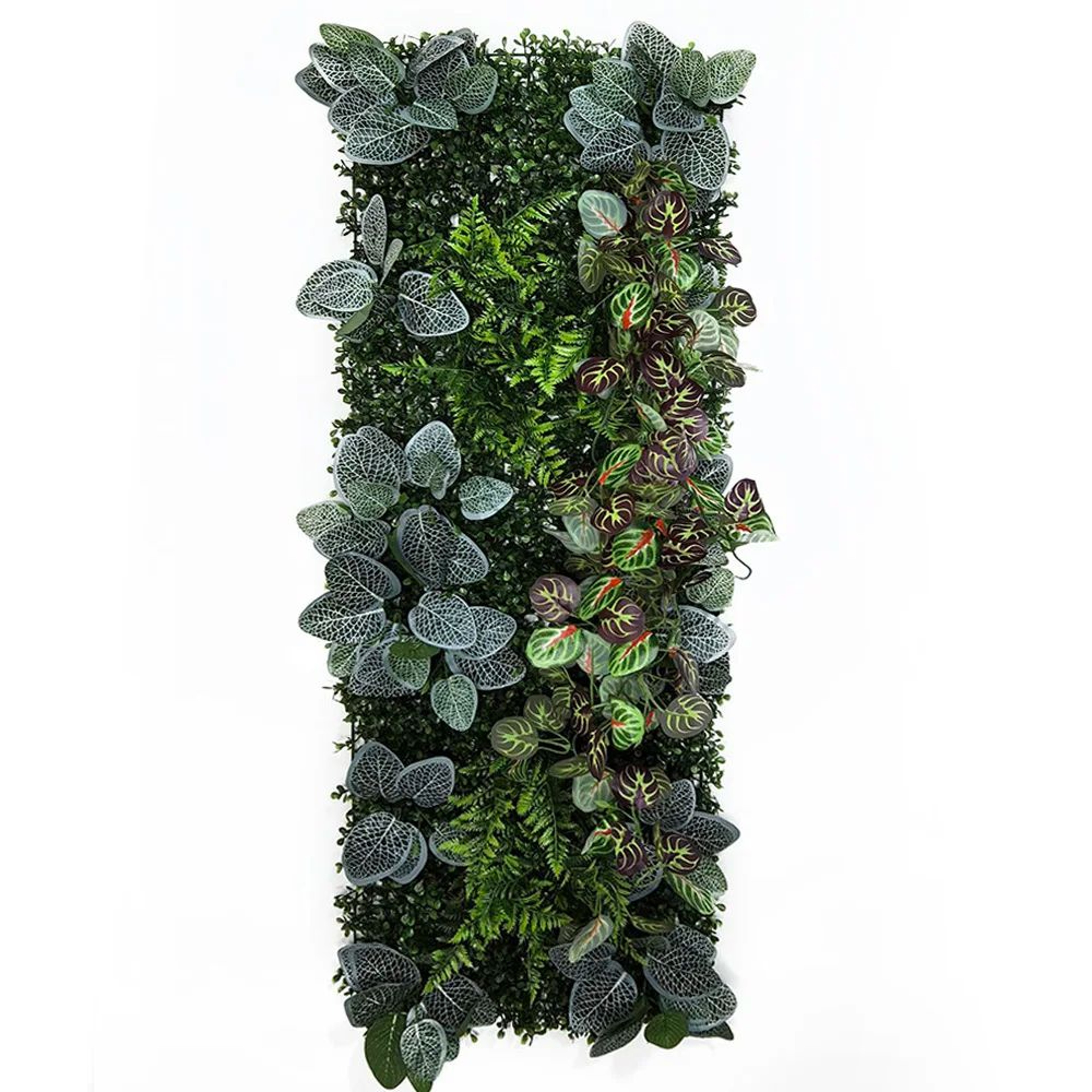 Artificial Grass Wall Panel With Rose Decor Greenery Wall Mat 6