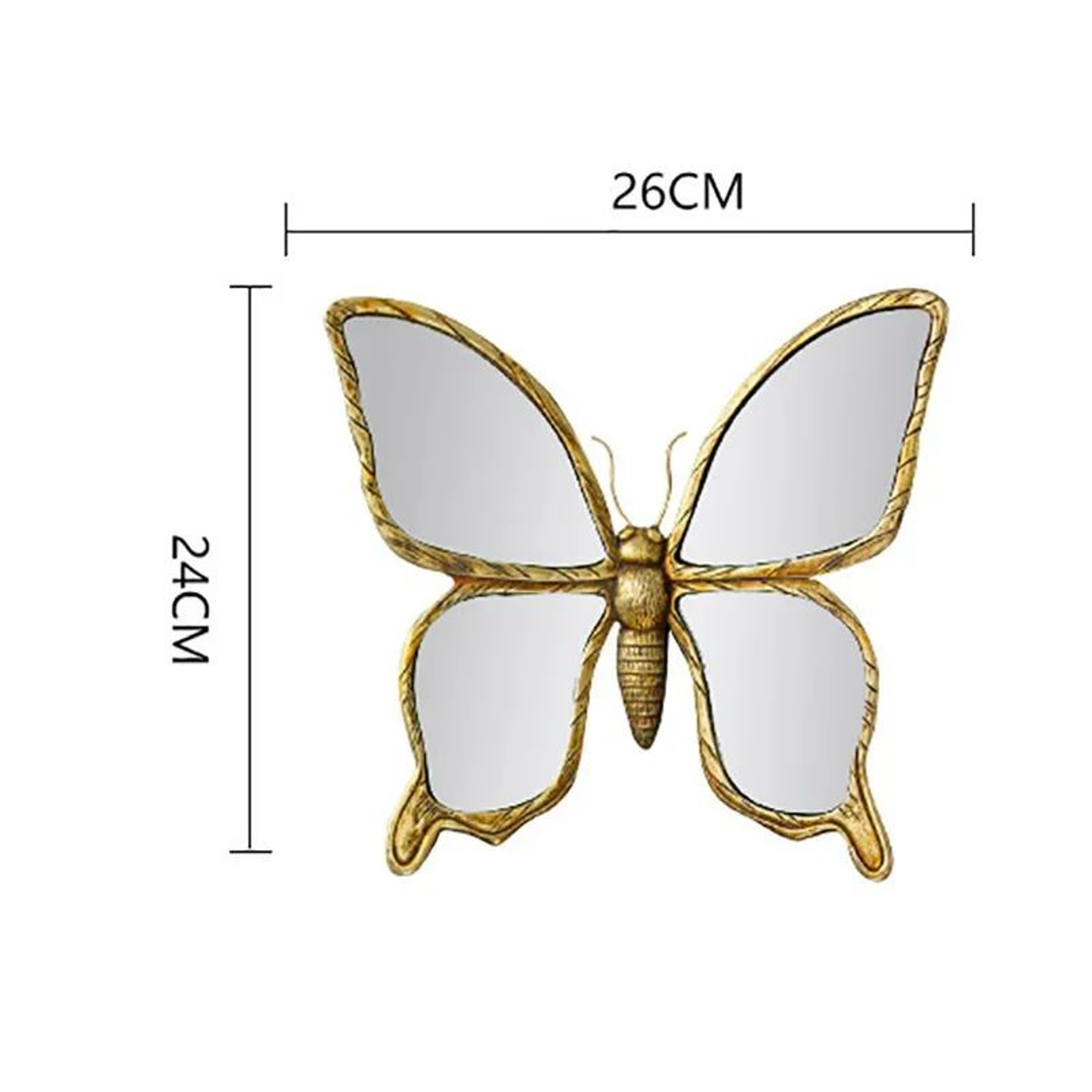 Vintage Dragonfly Wall Decor Resin Art Mirror Accent 2