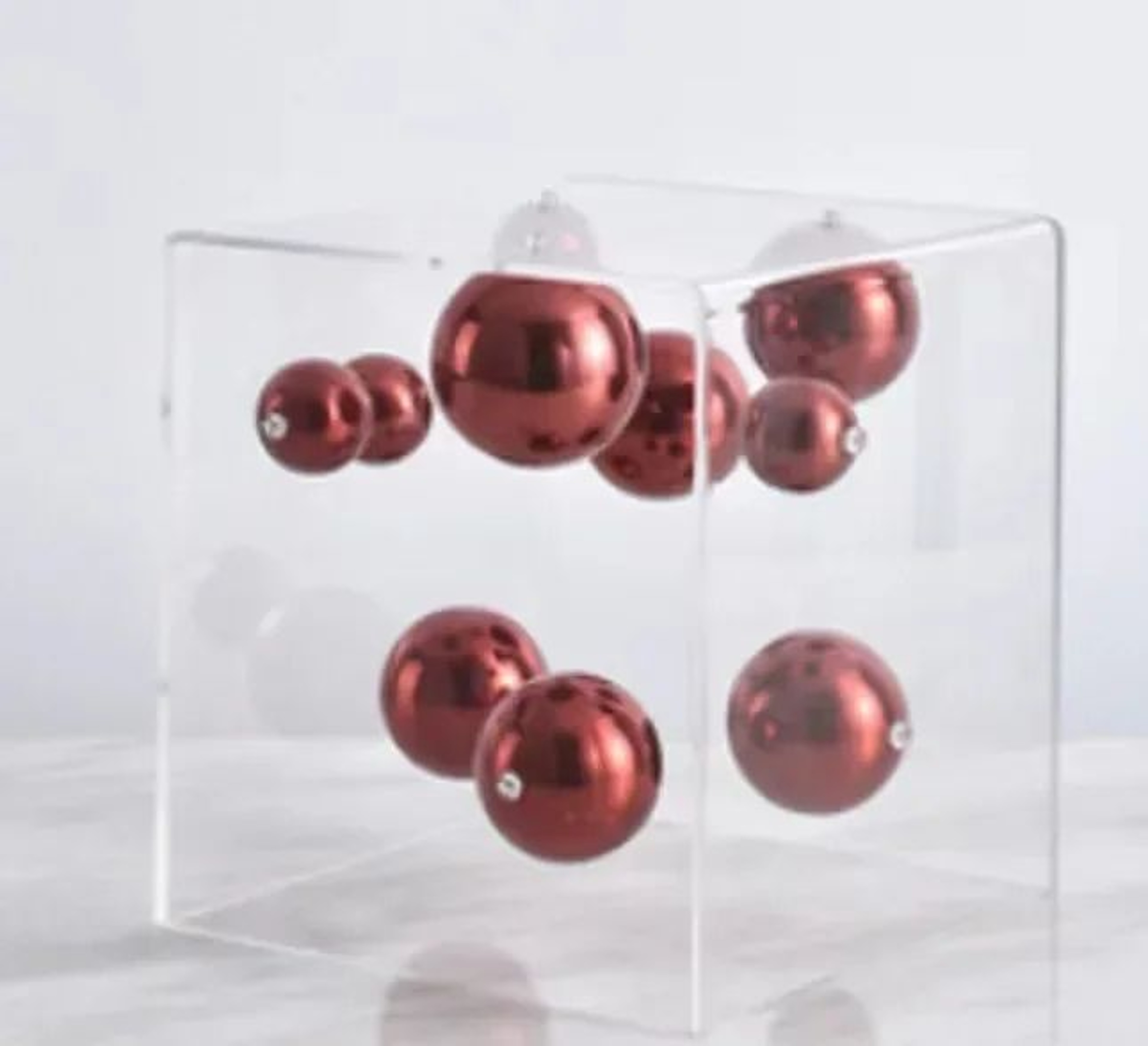 Luxury Geometric Metal Ball Decor Acrylic Display Box Modern Minimalist Home Accent 11