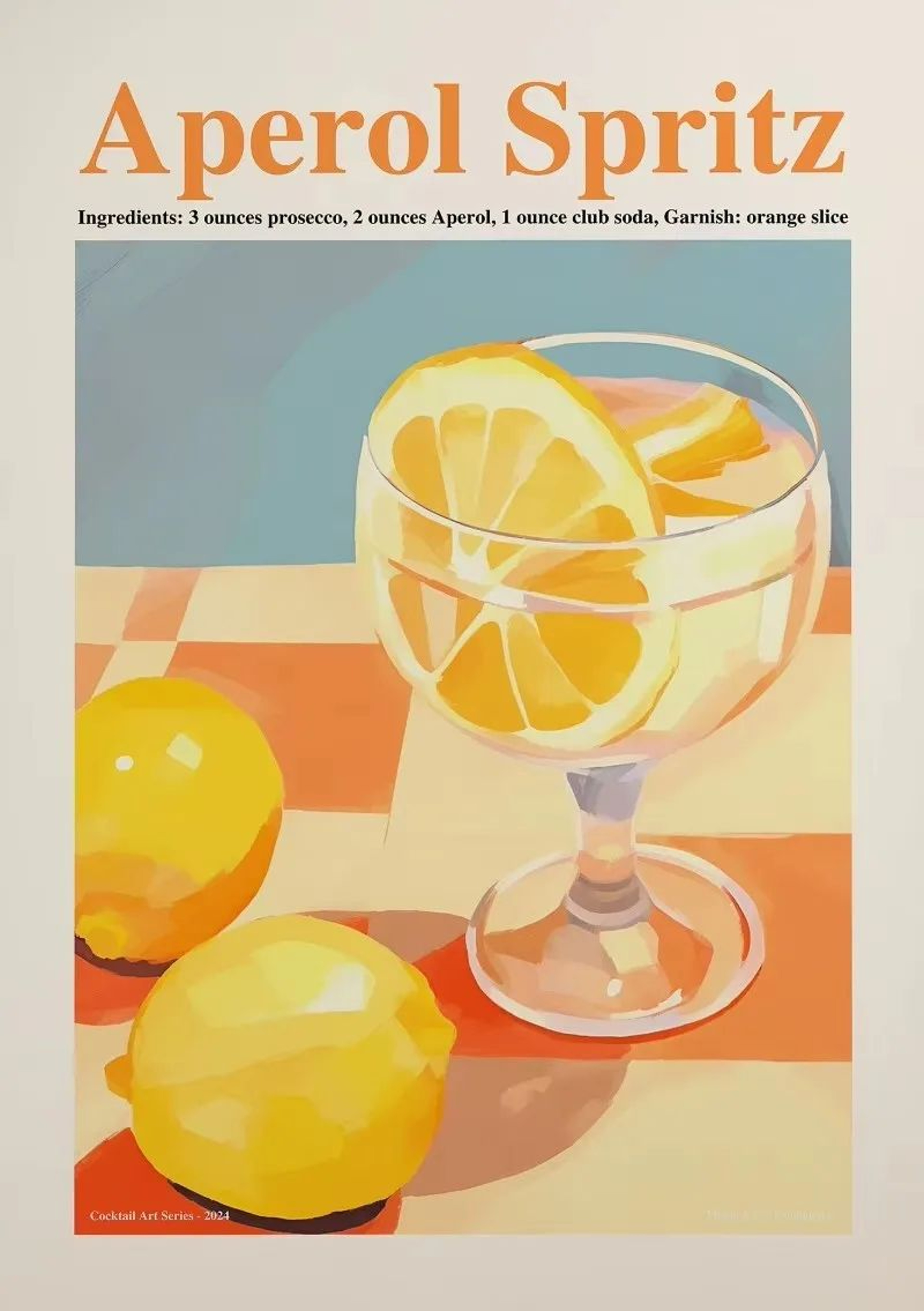 Italian Cocktail Food Wall Art Aperol Spritz Pizza Kitchen Canvas Decor 29
