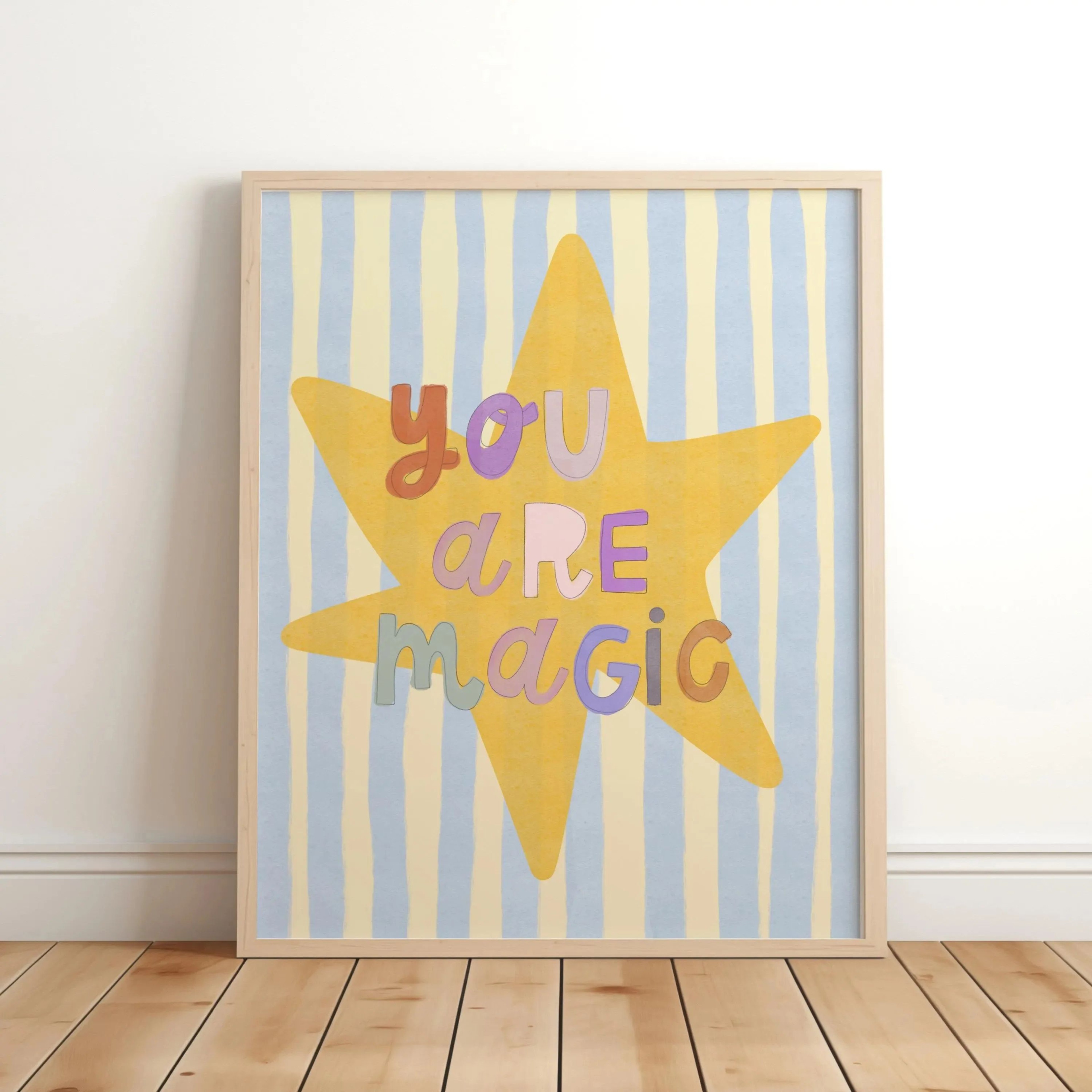 Unicorn Nursery Wall Art Inspirational Kids Room Canvas Magic Quote Decor 18