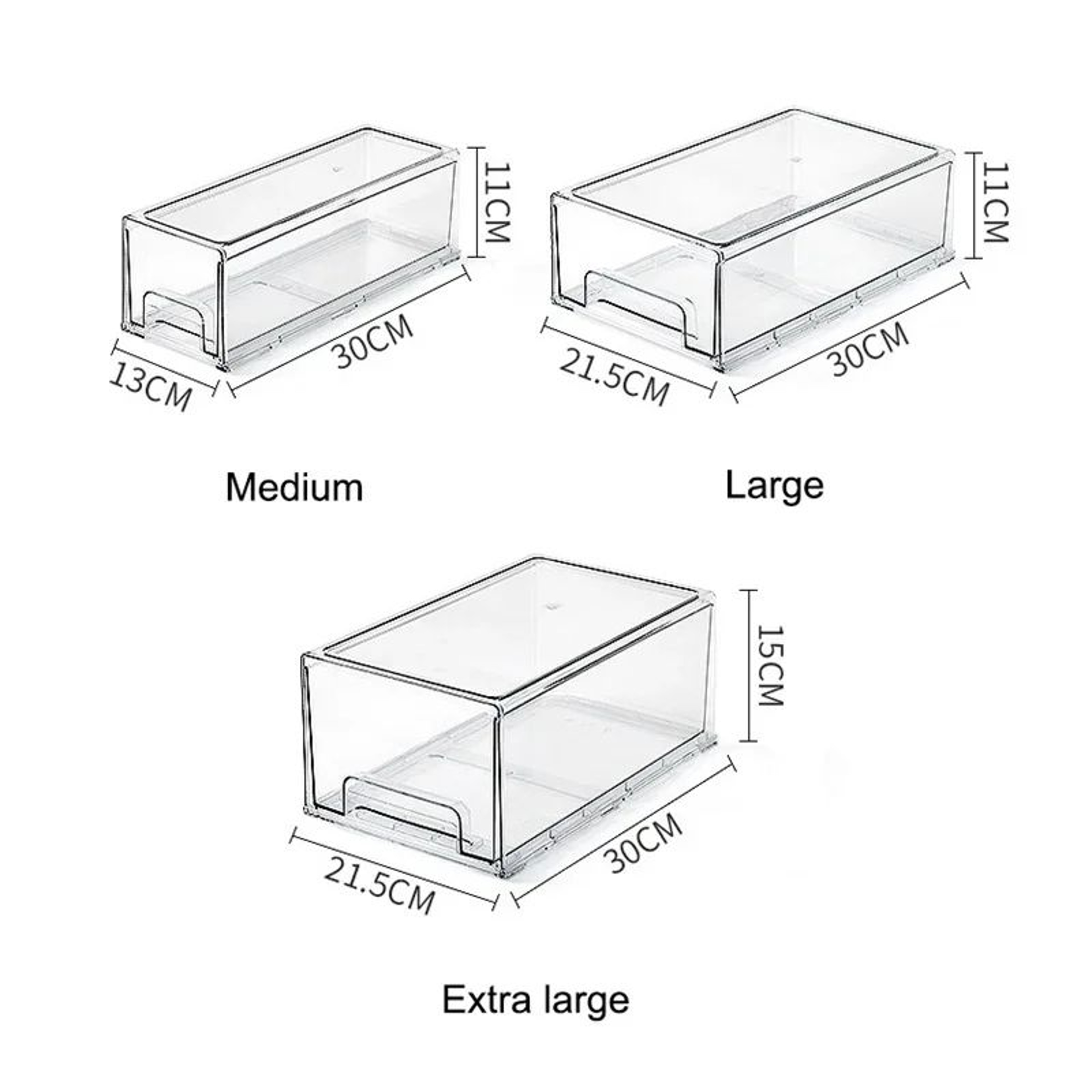 FreshSlide Refrigerator Storage Drawer Organizer Box 5