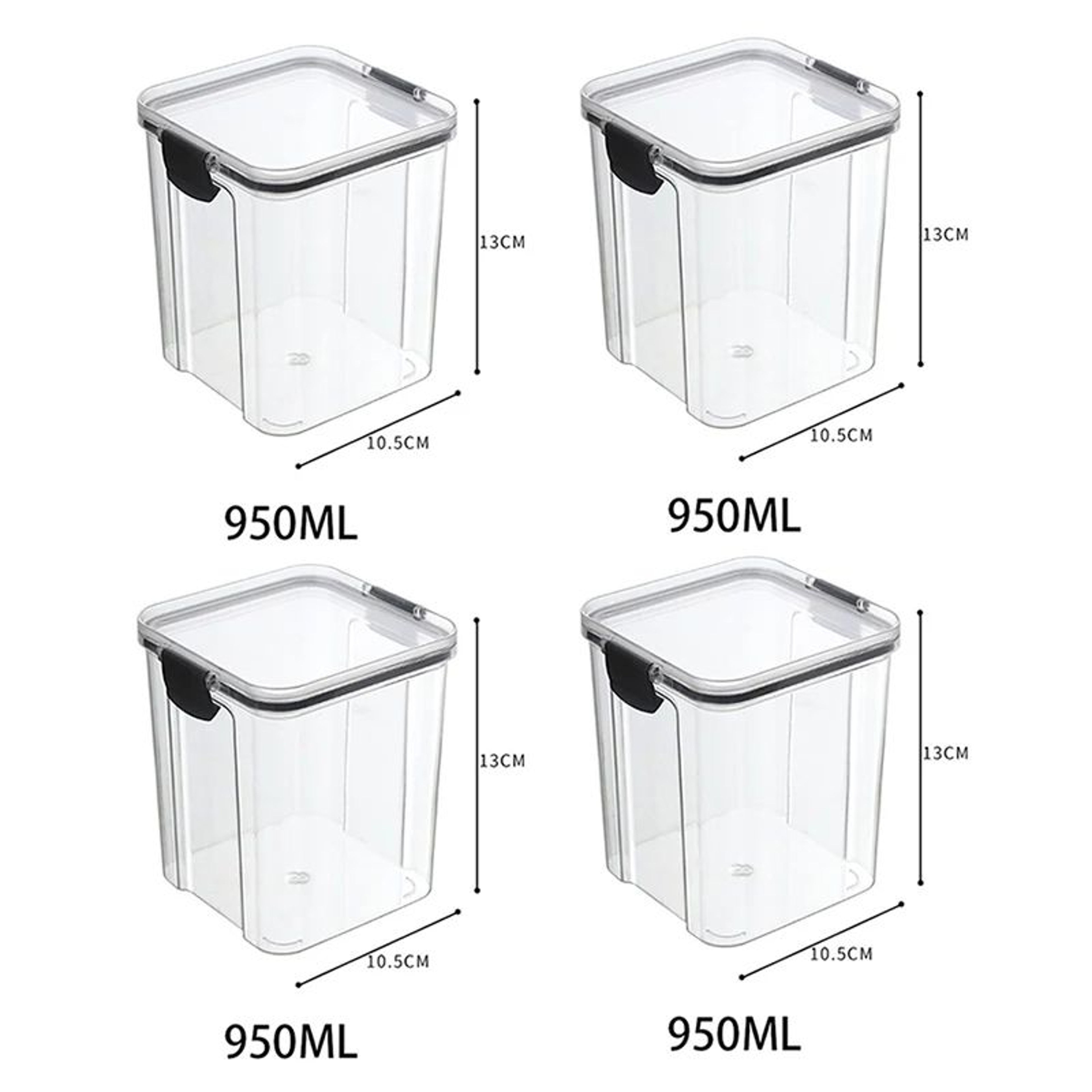 StackSeal 5 Piece Airtight Food Storage Container Set 14