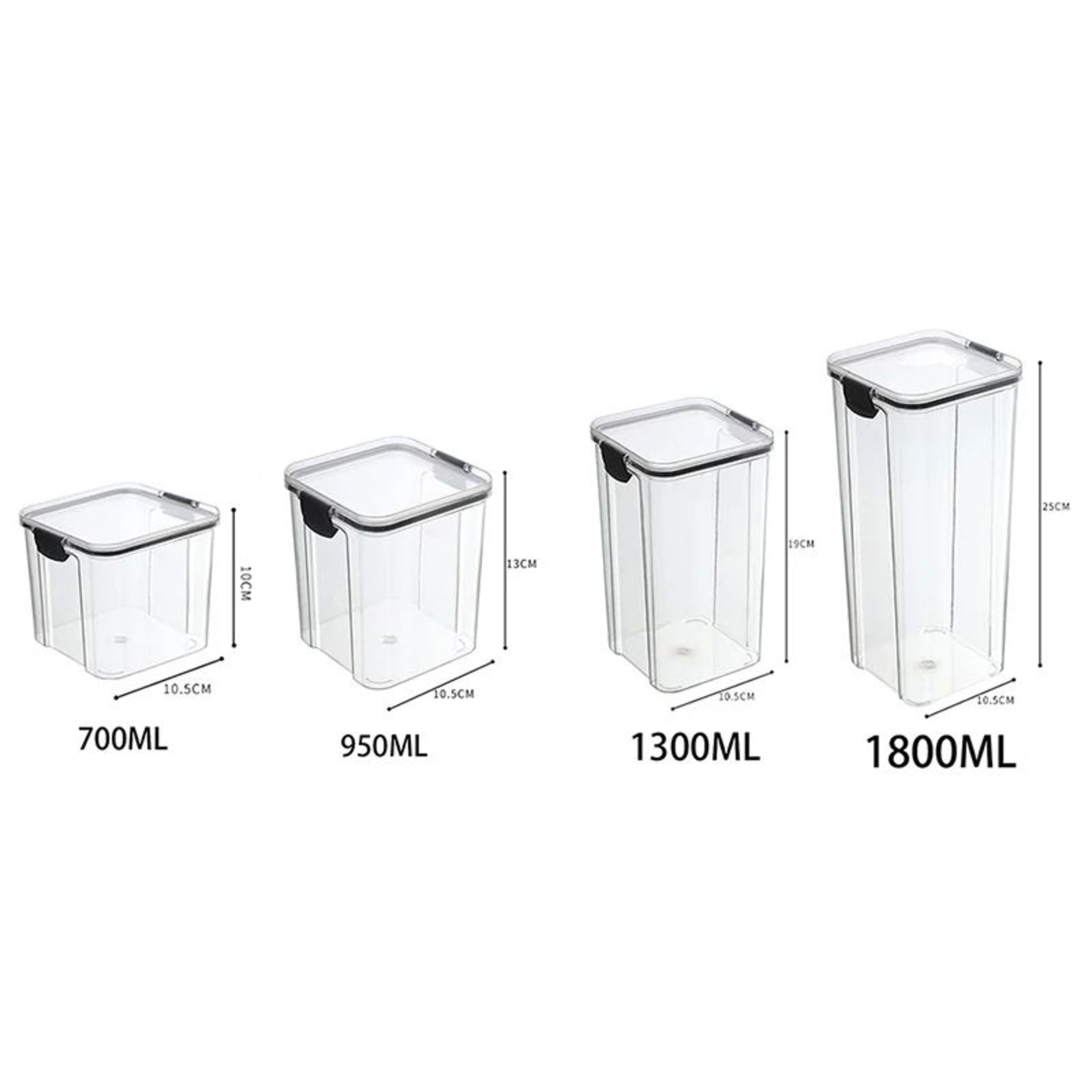 StackSeal 5 Piece Airtight Food Storage Container Set 15