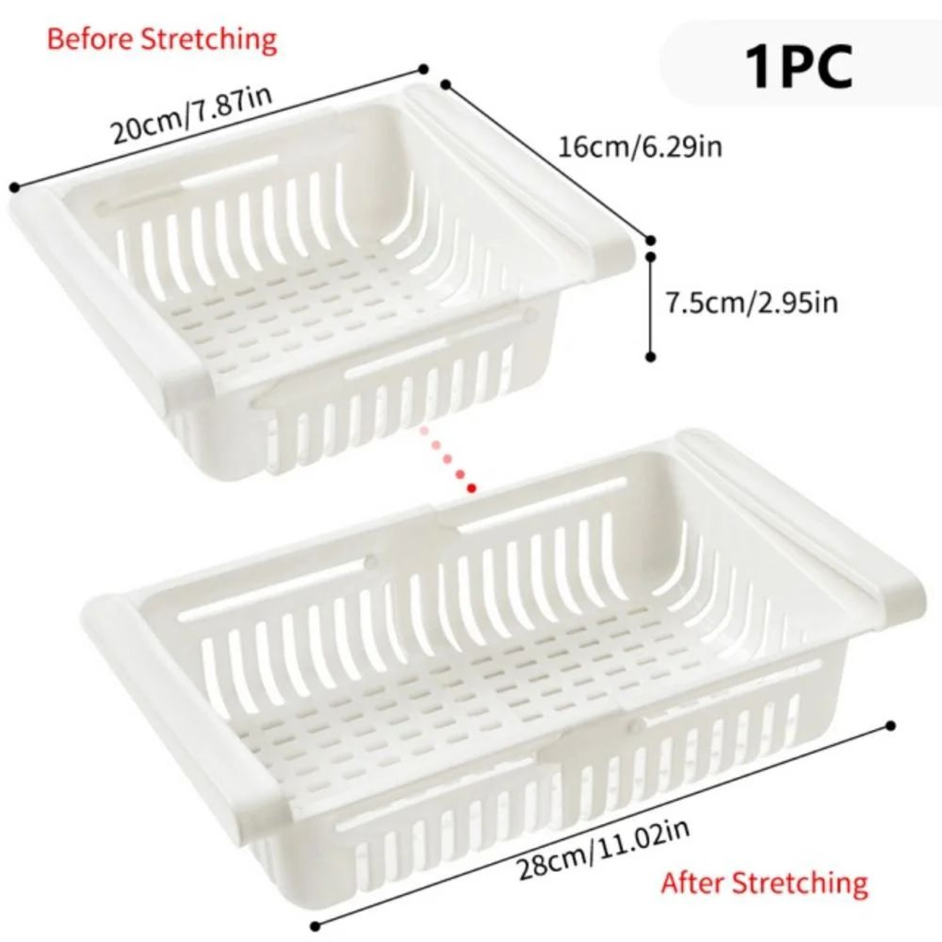 SlideFresh Under Shelf Refrigerator Drawer Organizer 5