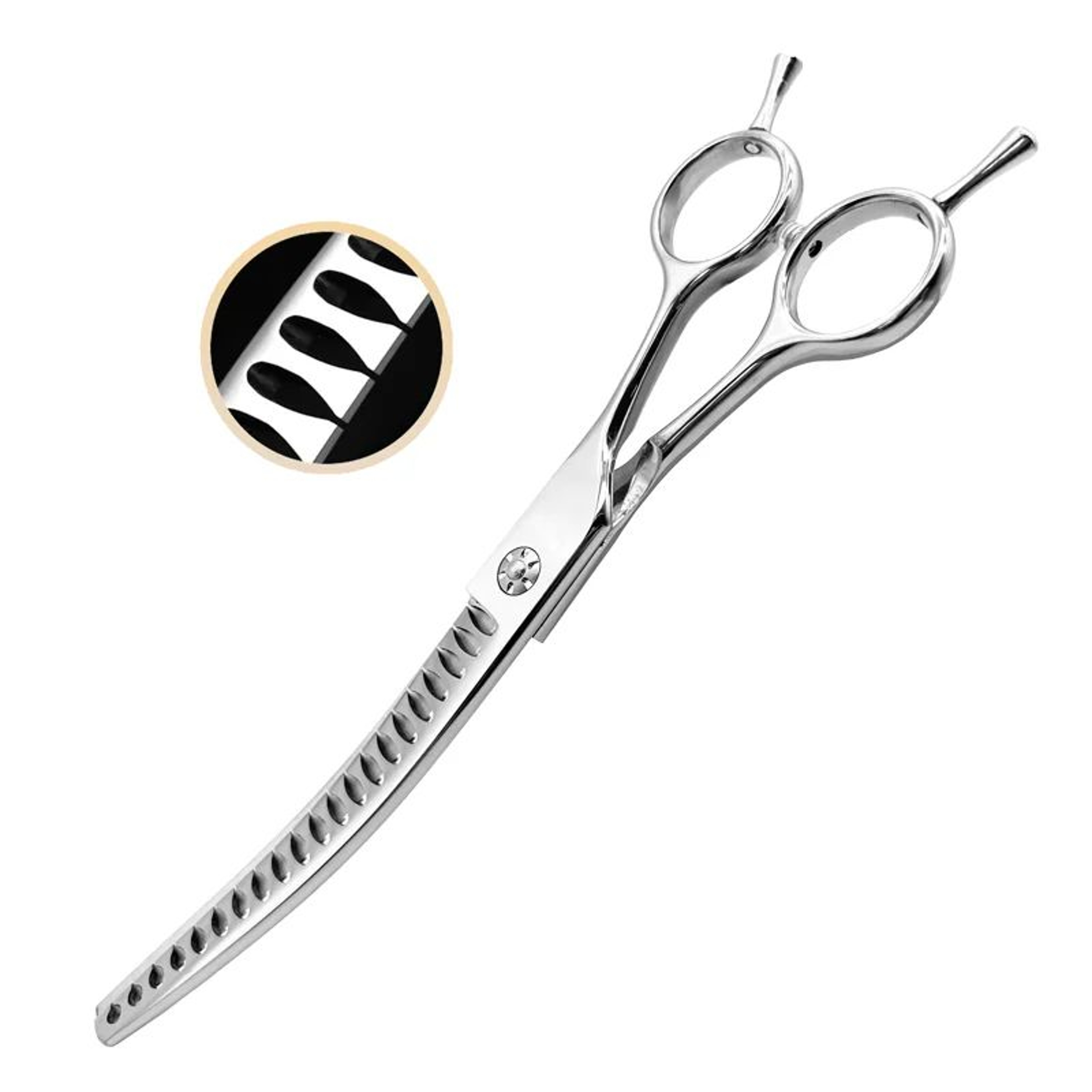 Professional Curved Chunking Grooming Scissors For Dogs And Cats 8