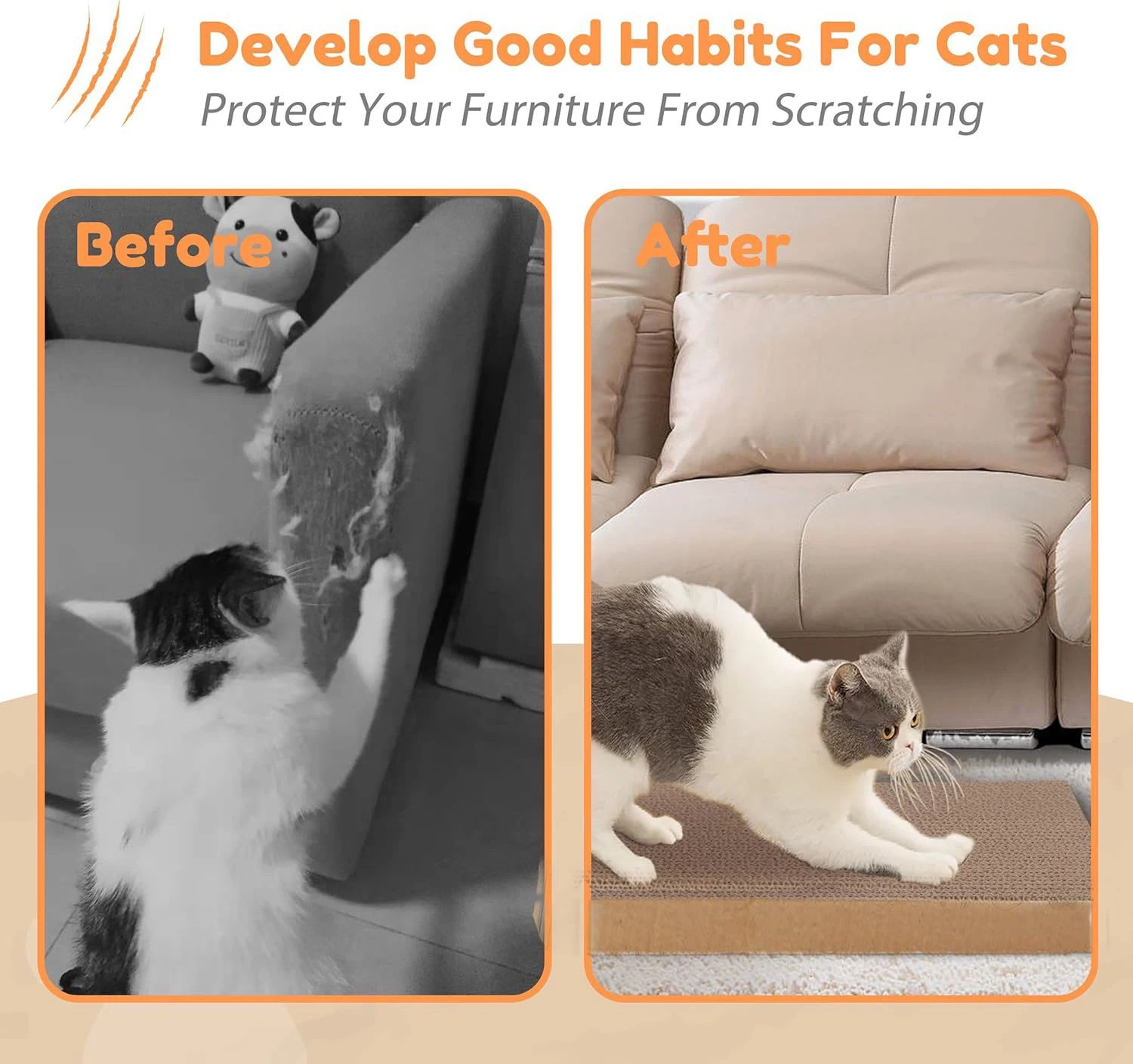 CozyNest Cardboard Cat Scratcher Bed 4