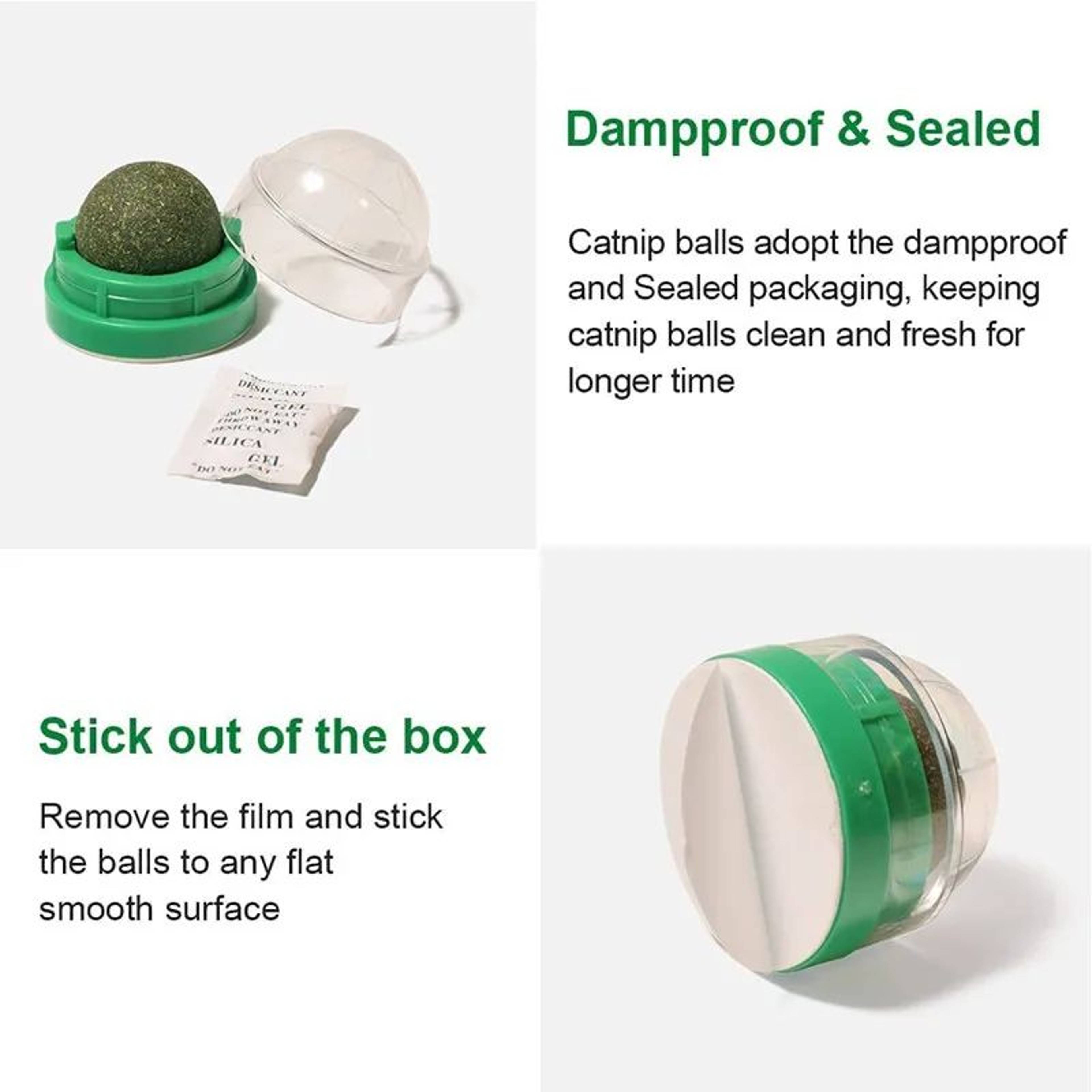 MintMunch Lickable Catnip Ball Treat Toy 4