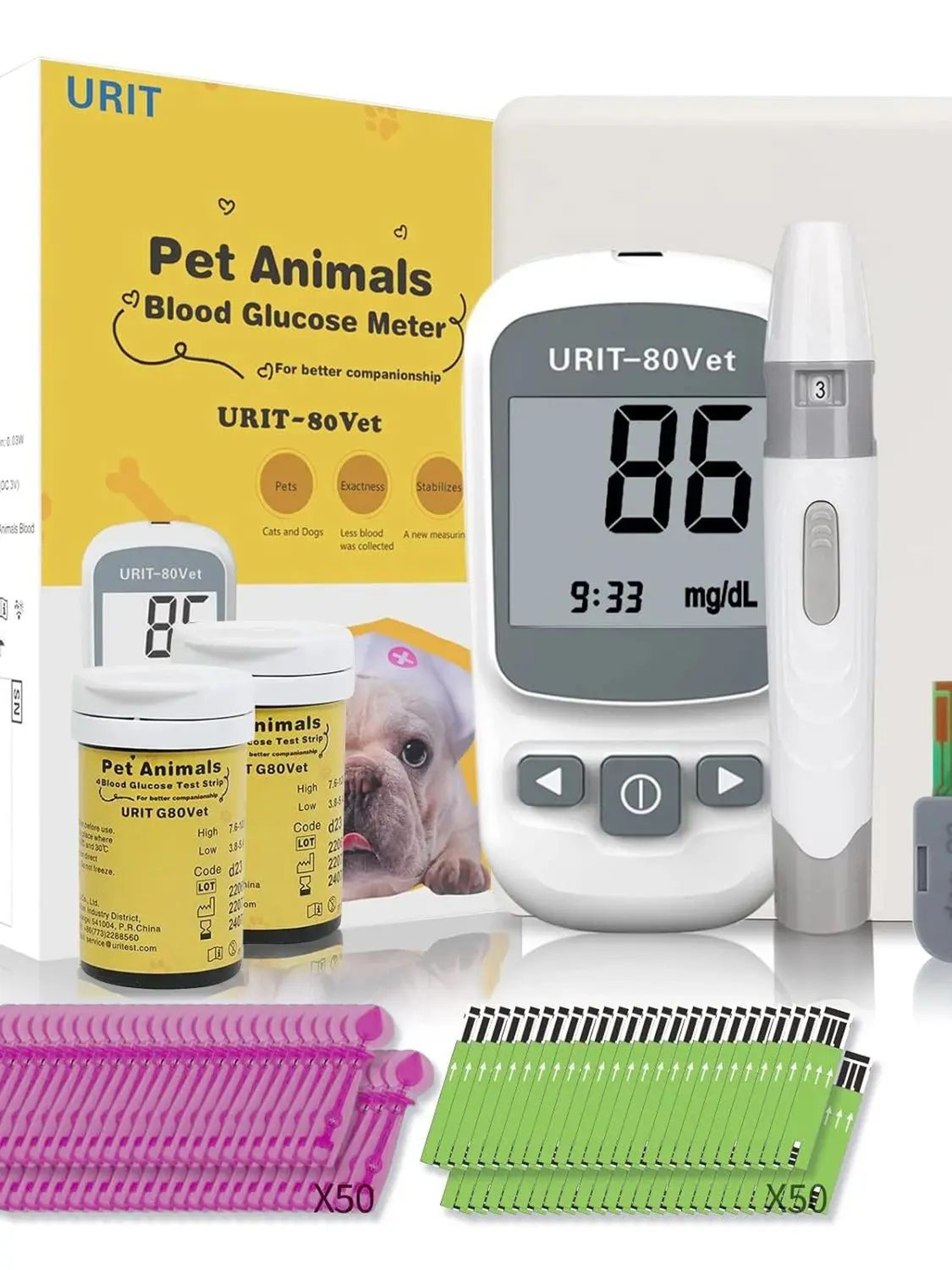 Pet Glucose Monitoring Kit For Dogs And Cats With Easy No Coding Testing 7
