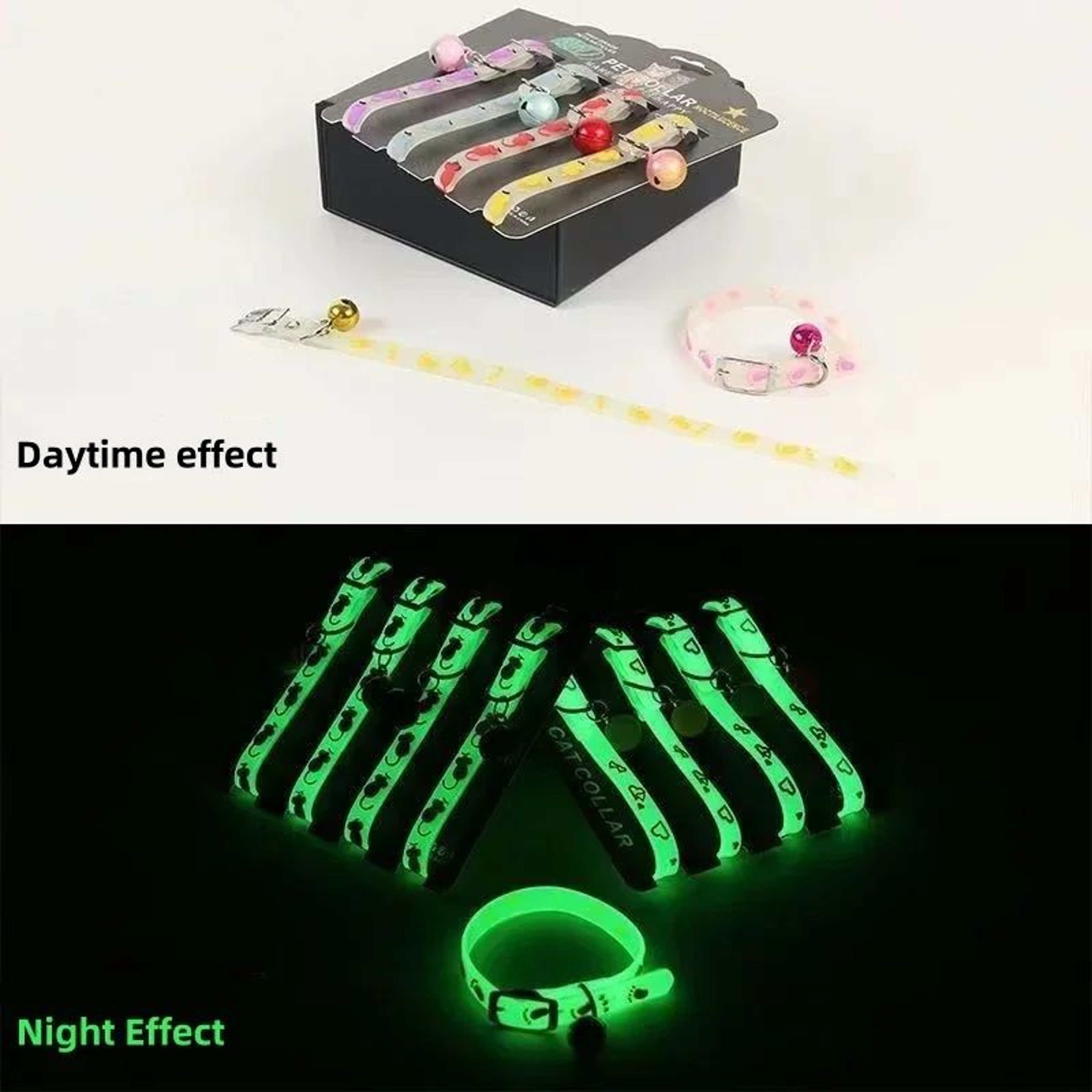 GlowSafe Reflective Breakaway Cat Collar With Bell 5
