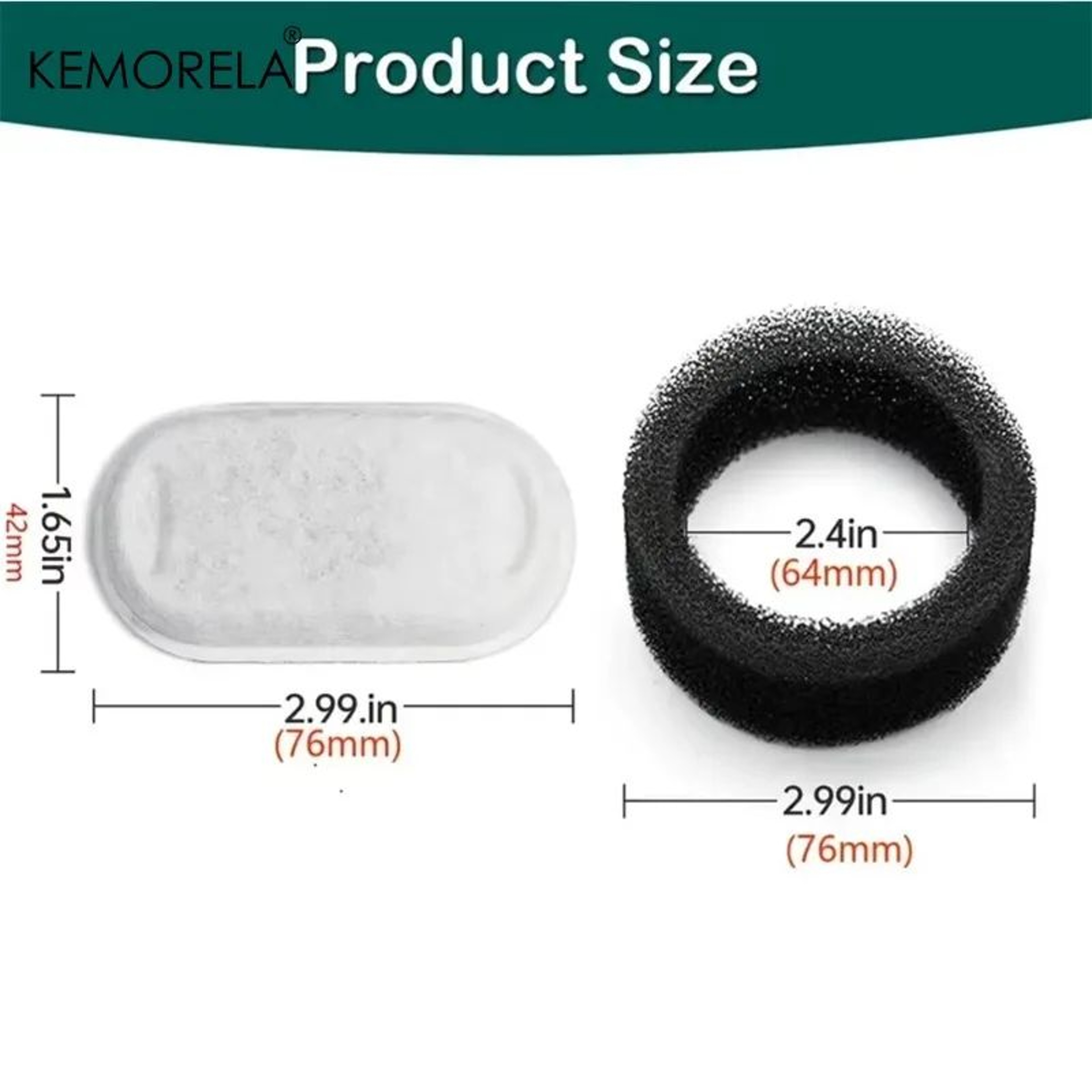 PureFlow Cat Water Fountain Filter Replacement Pack 5