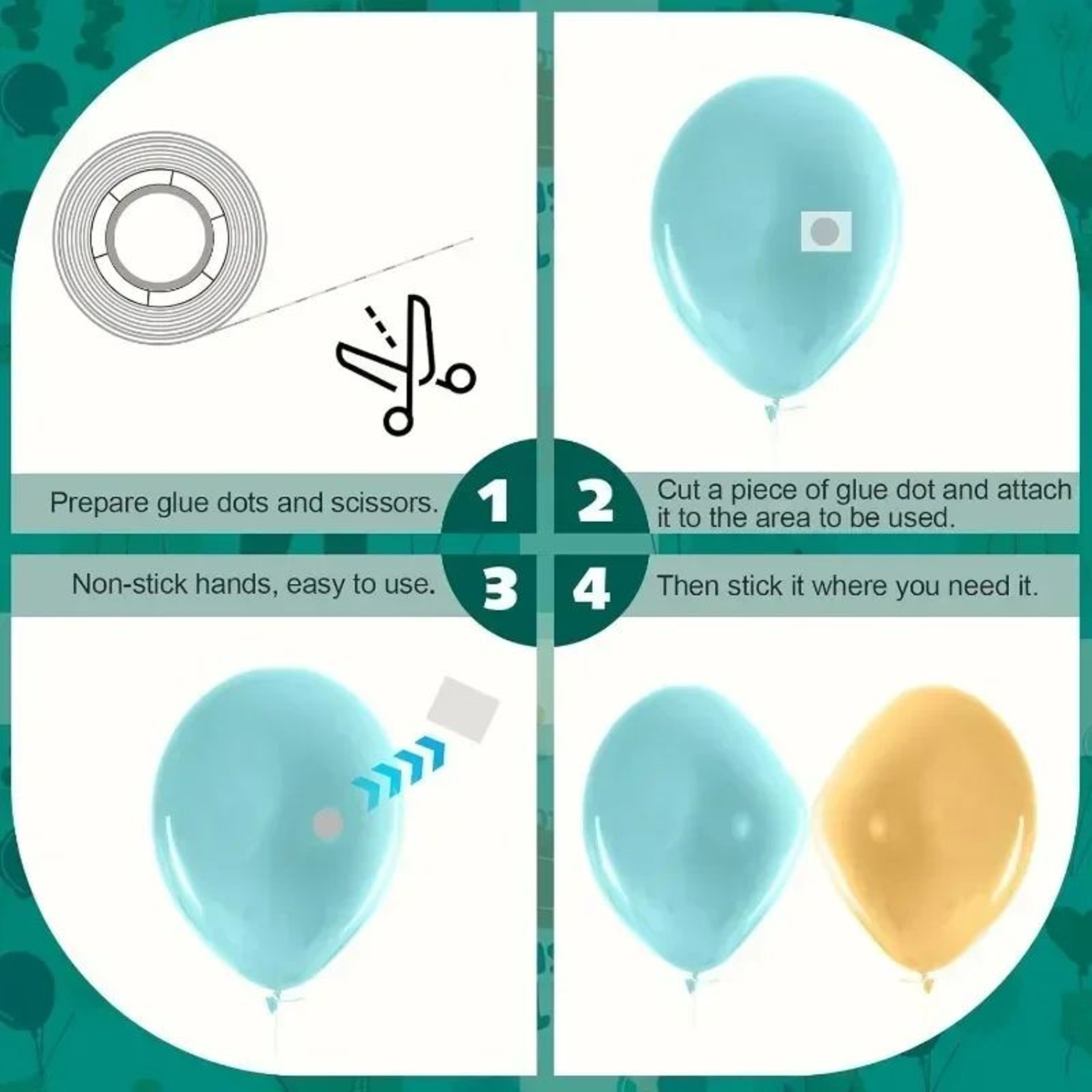 Balloon Glue Dots Double Sided Adhesive Stickers For Party Decorations 2