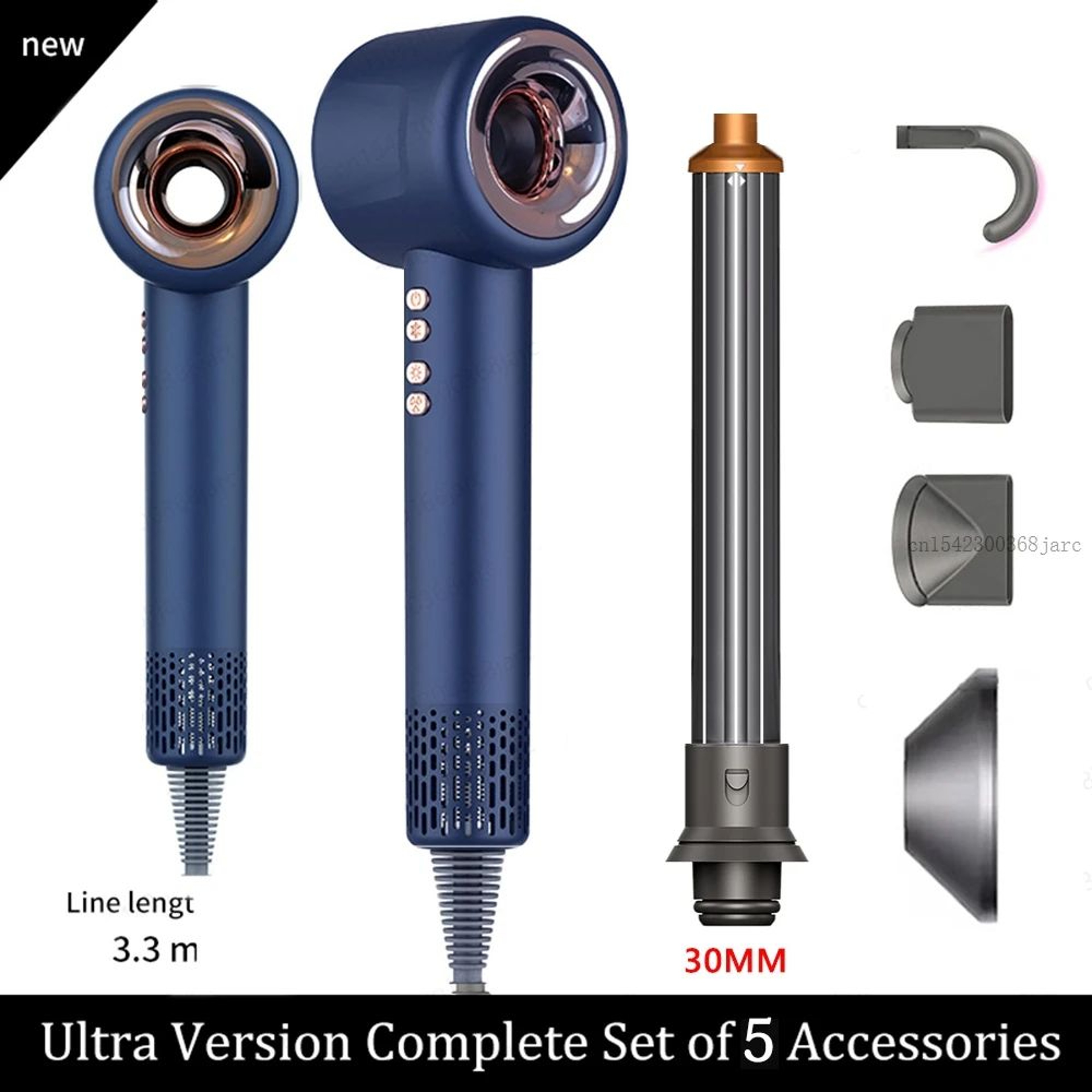 Leafless Ionic HairDryer Fast Dry Professional Blow Dryer 15