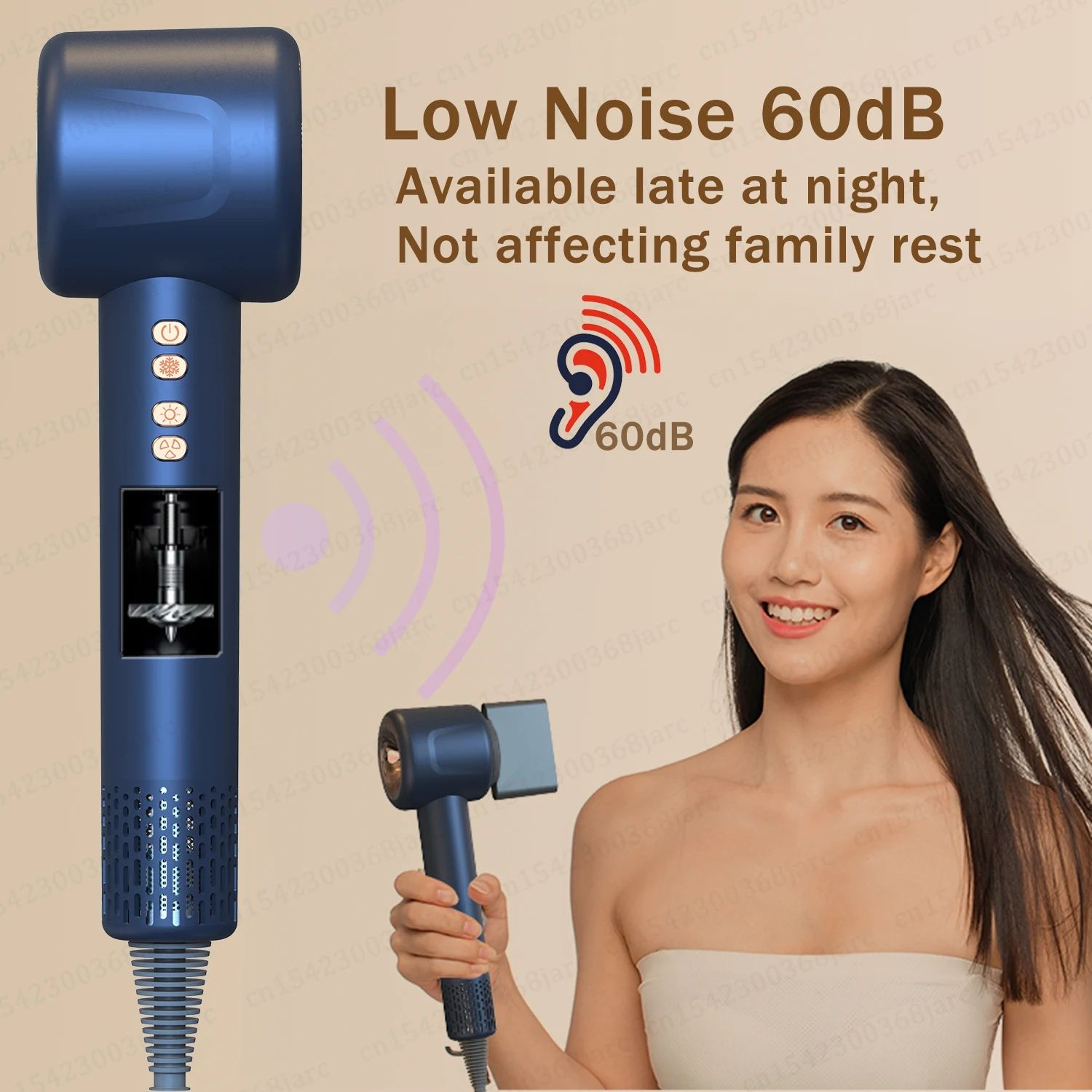 Leafless Ionic HairDryer Fast Dry Professional Blow Dryer 3