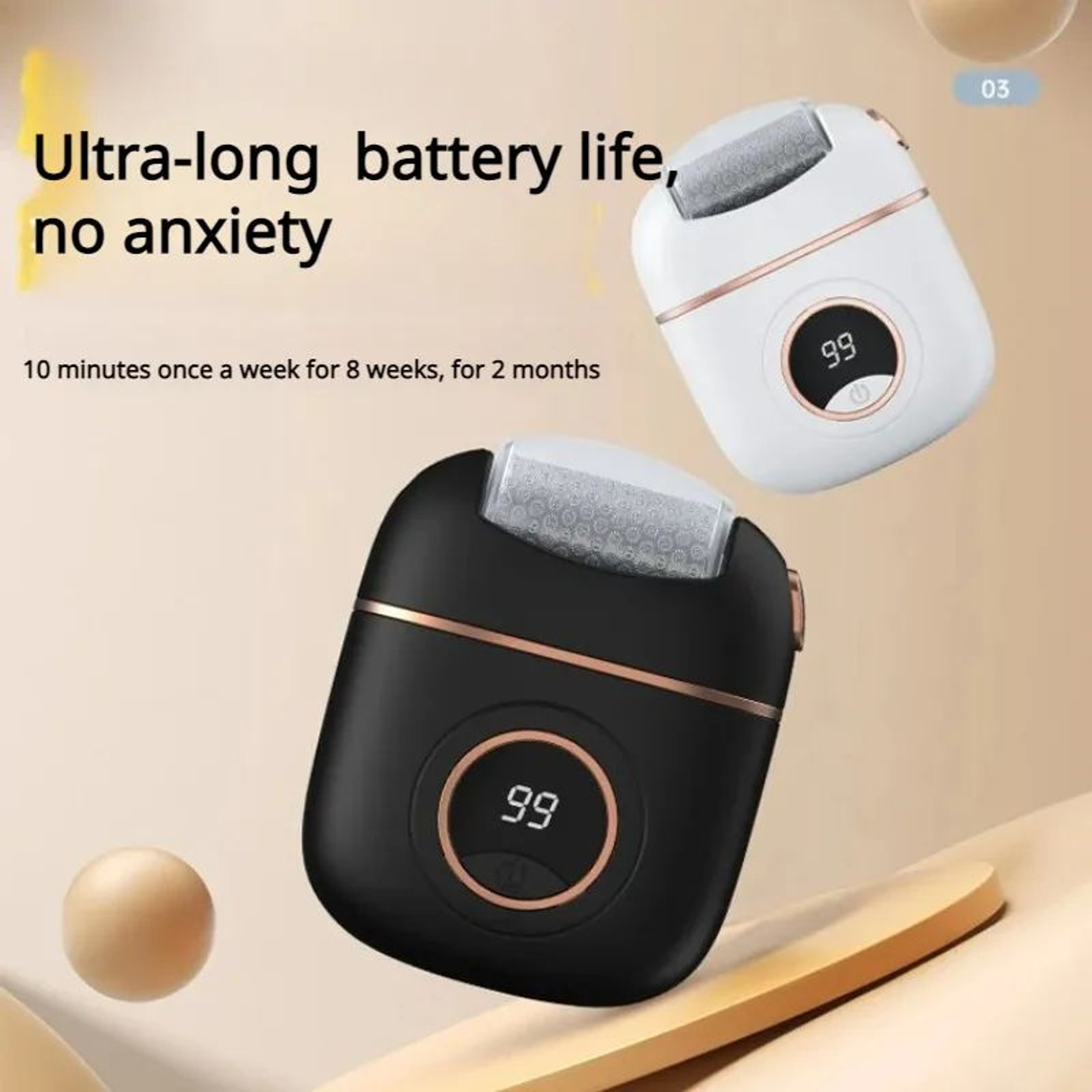 Digital Display Electric Foot Callus Remover USB Rechargeable Foot File 2