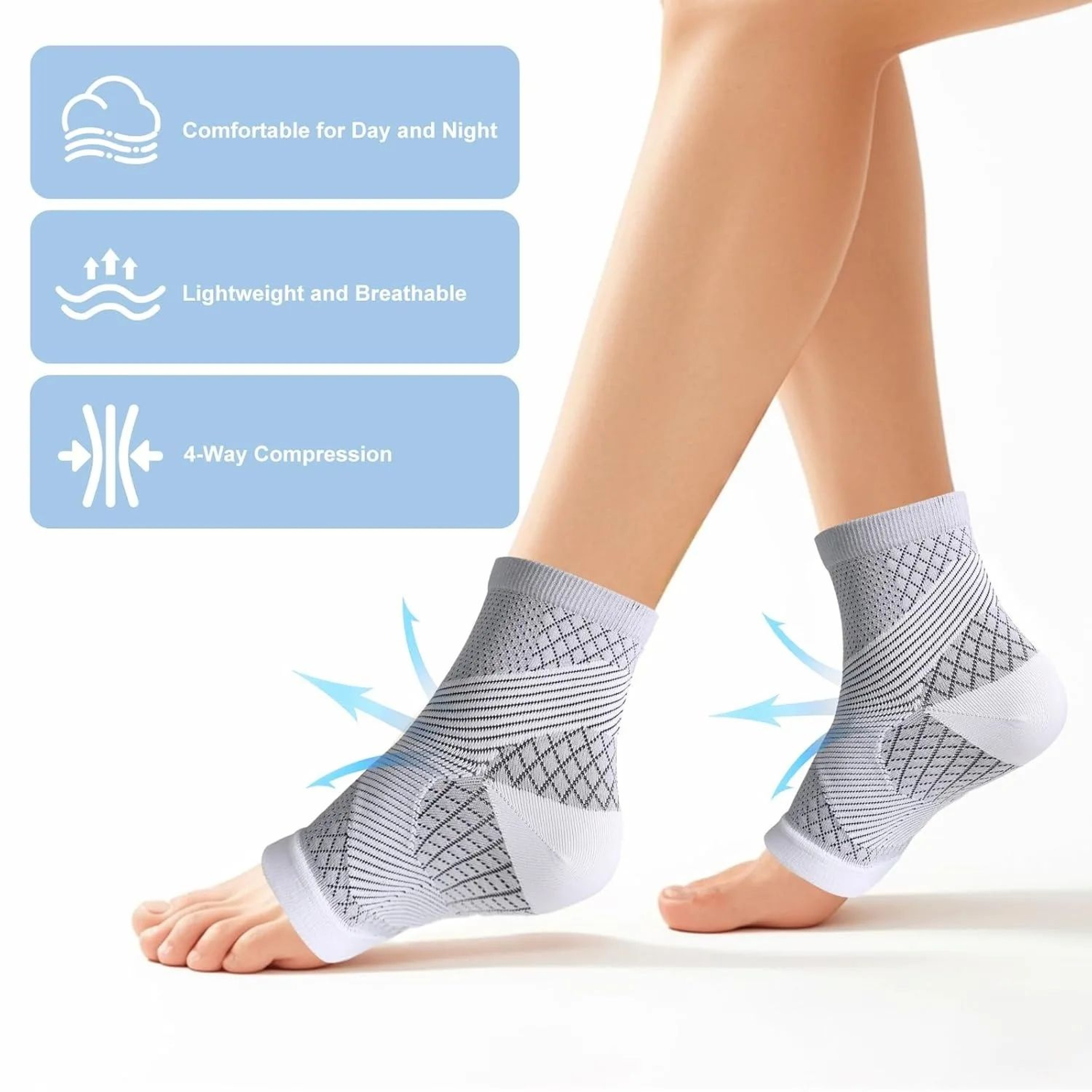 Toeless Compression Socks For Foot Support Men Women 2