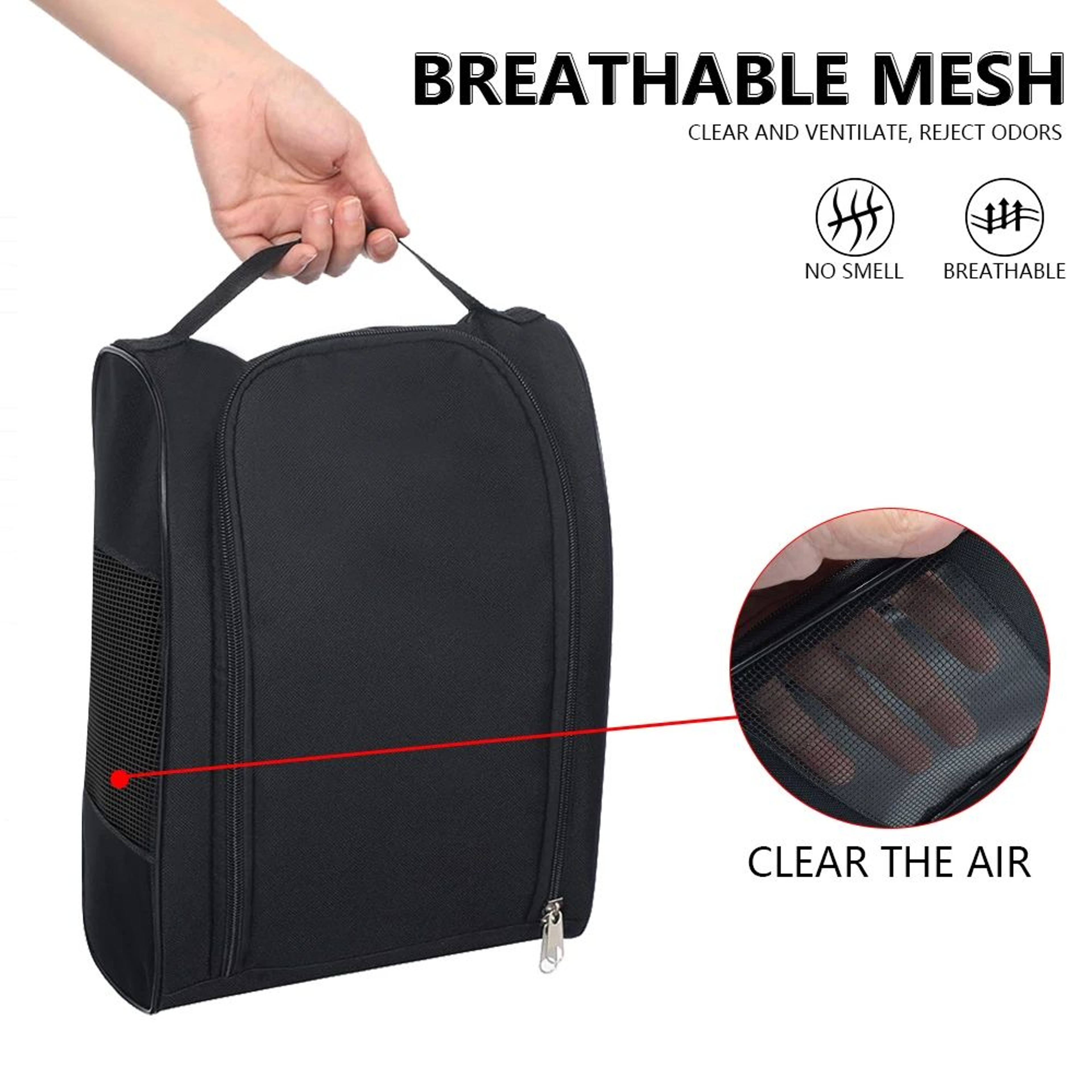 Golf Shoe Bag Portable Breathable Travel Shoe Organizer 2