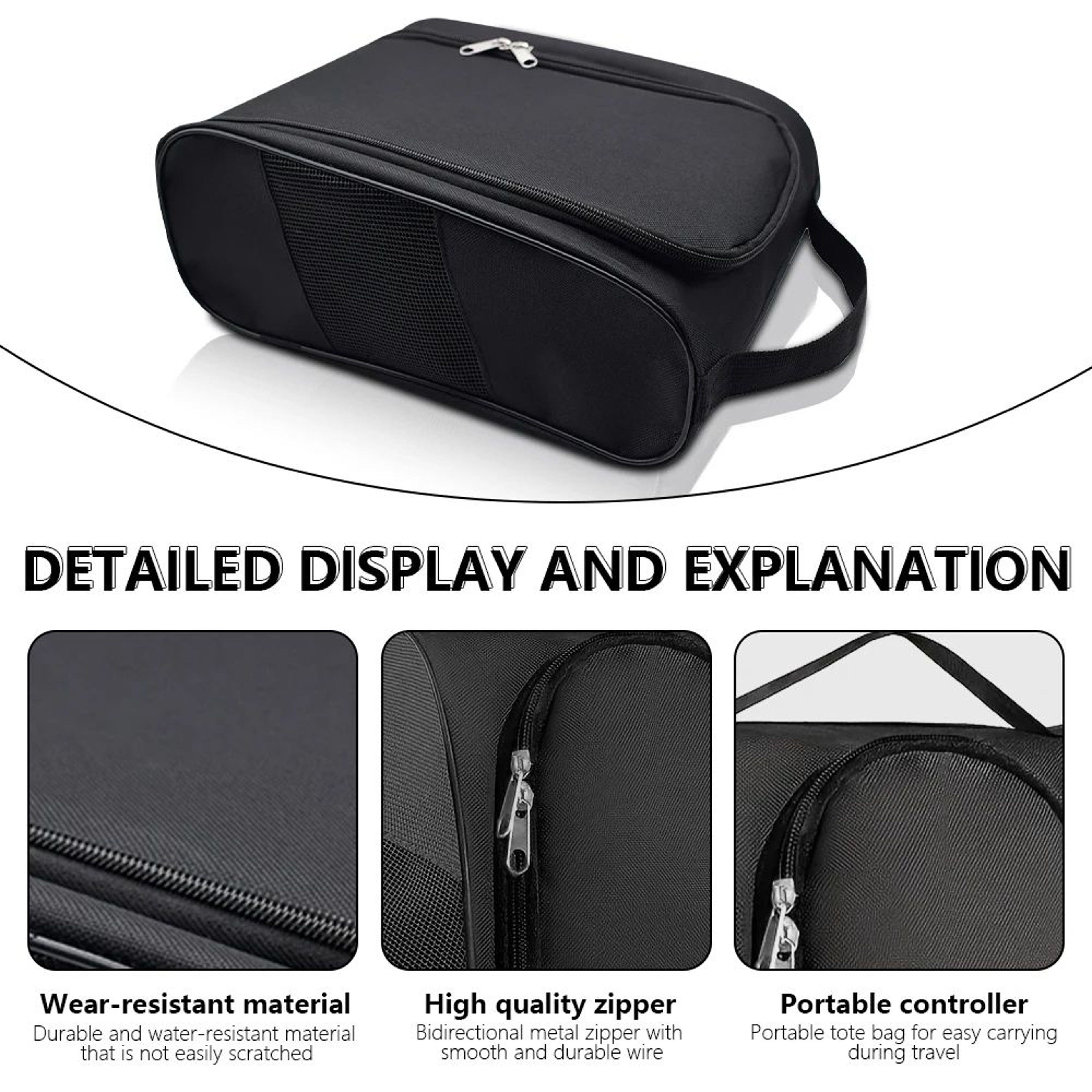 Golf Shoe Bag Portable Breathable Travel Shoe Organizer 5