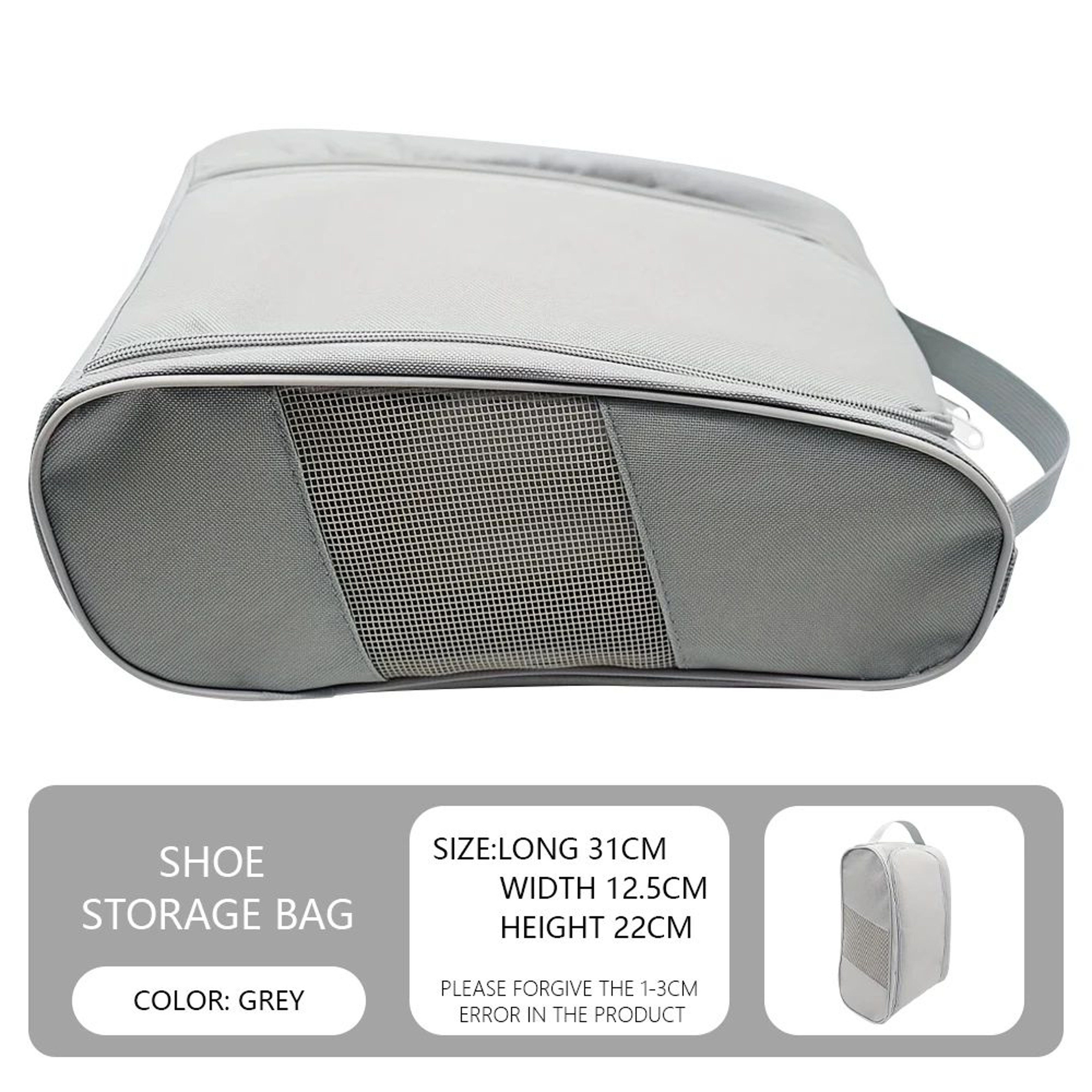 Golf Shoe Bag Portable Breathable Travel Shoe Organizer 7
