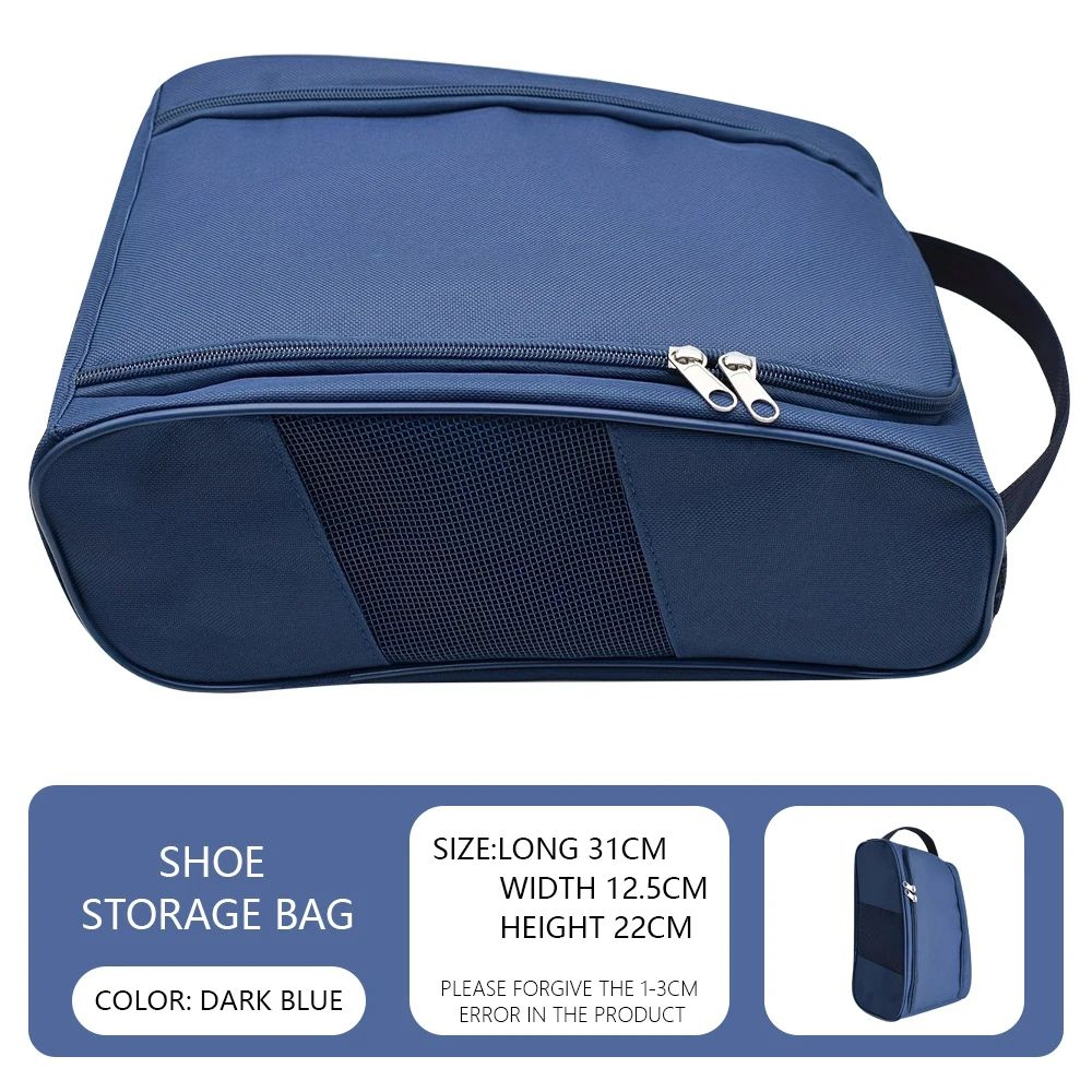Golf Shoe Bag Portable Breathable Travel Shoe Organizer 8