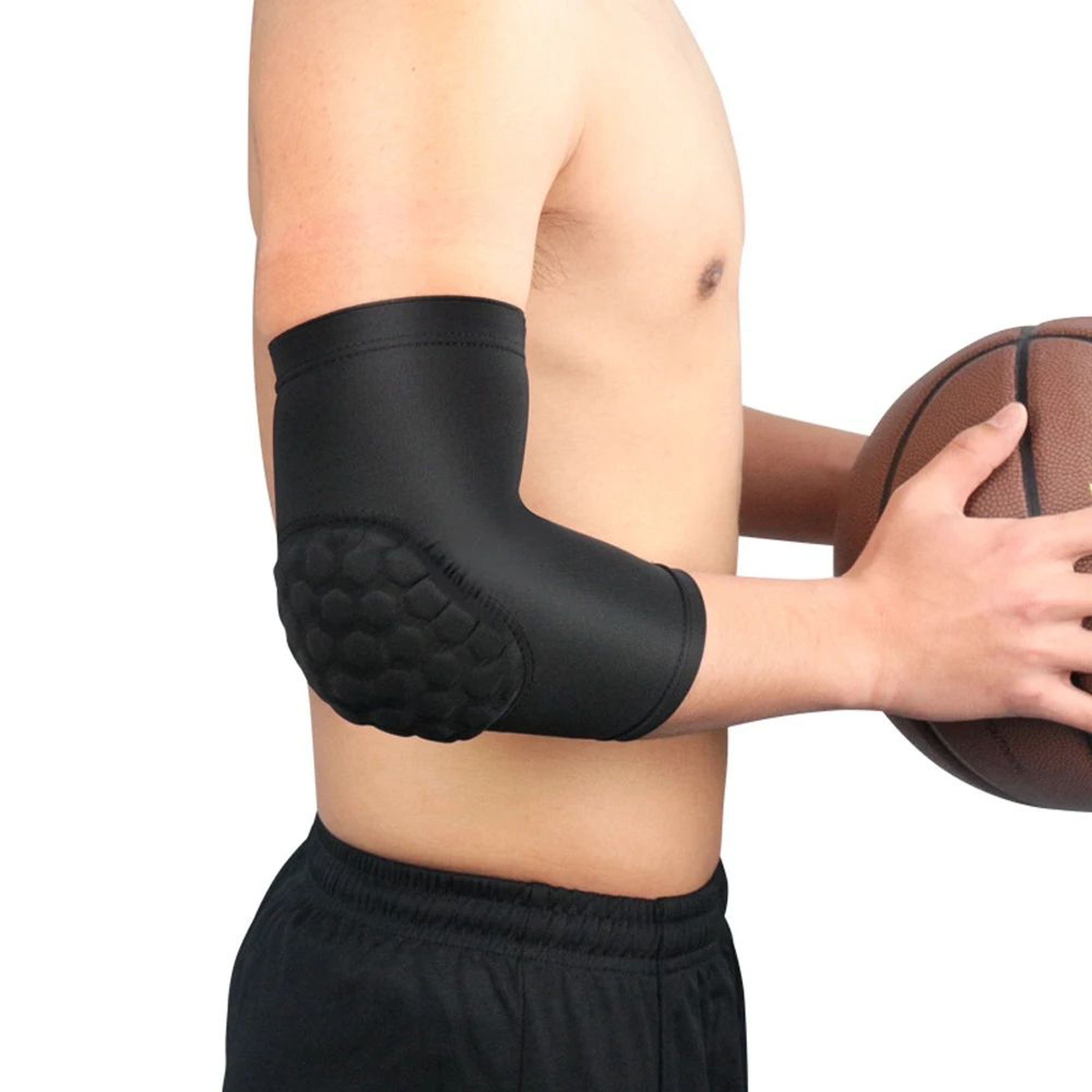 Honeycomb Padded Elbow Support Sleeve Compression Arm Guard For Basketball Cycling And Sports 5