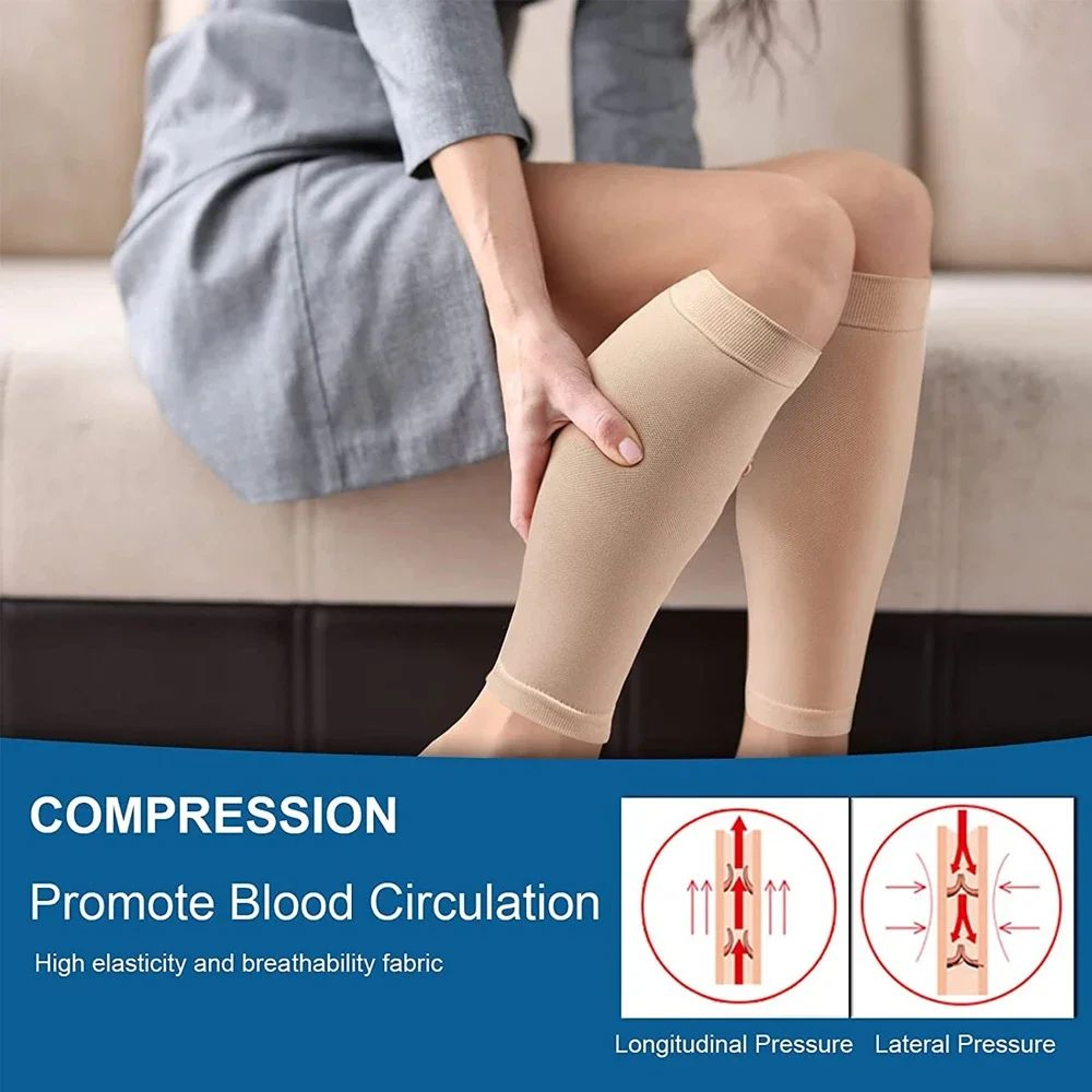 20 To 30 MmHg Knee High Compression Socks For Everyday Comfort And Leg Support 2