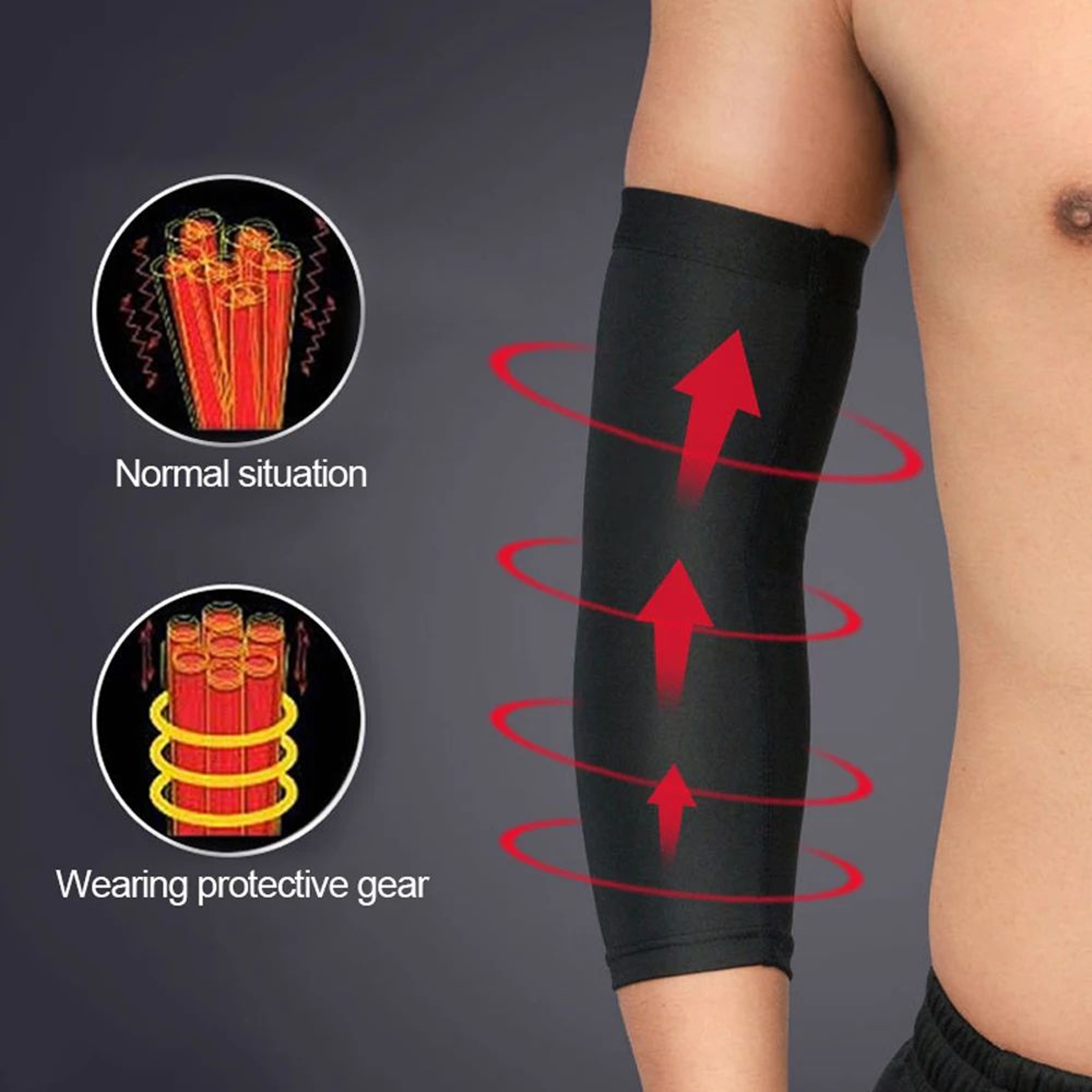 Breathable Compression Arm Sleeve With UV Sun Protection For Basketball Running And Fitness 3