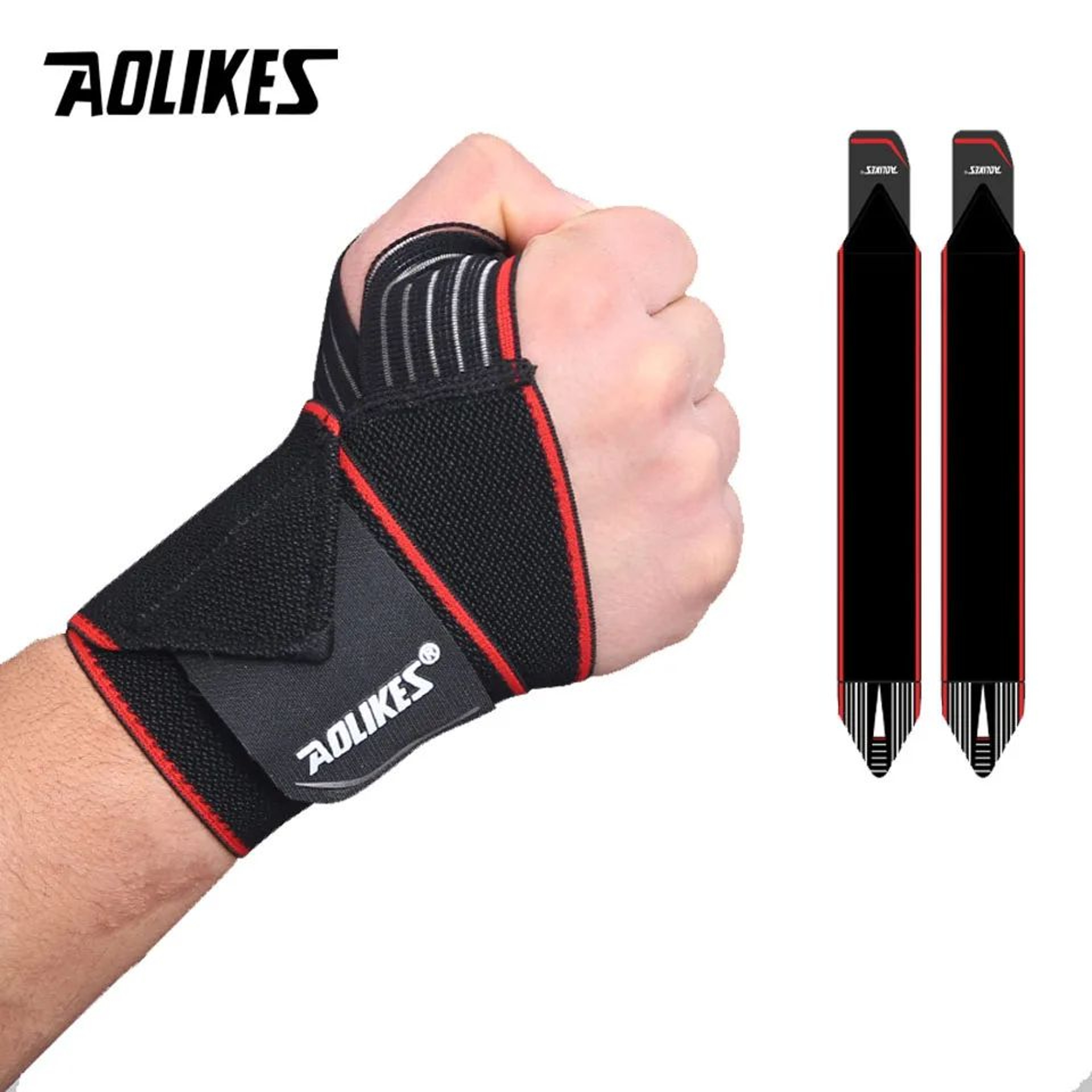 AOLIKES Wrist Brace With Thumb Support Adjustable Wrist Compression Straps For Weightlifting Gym An 10