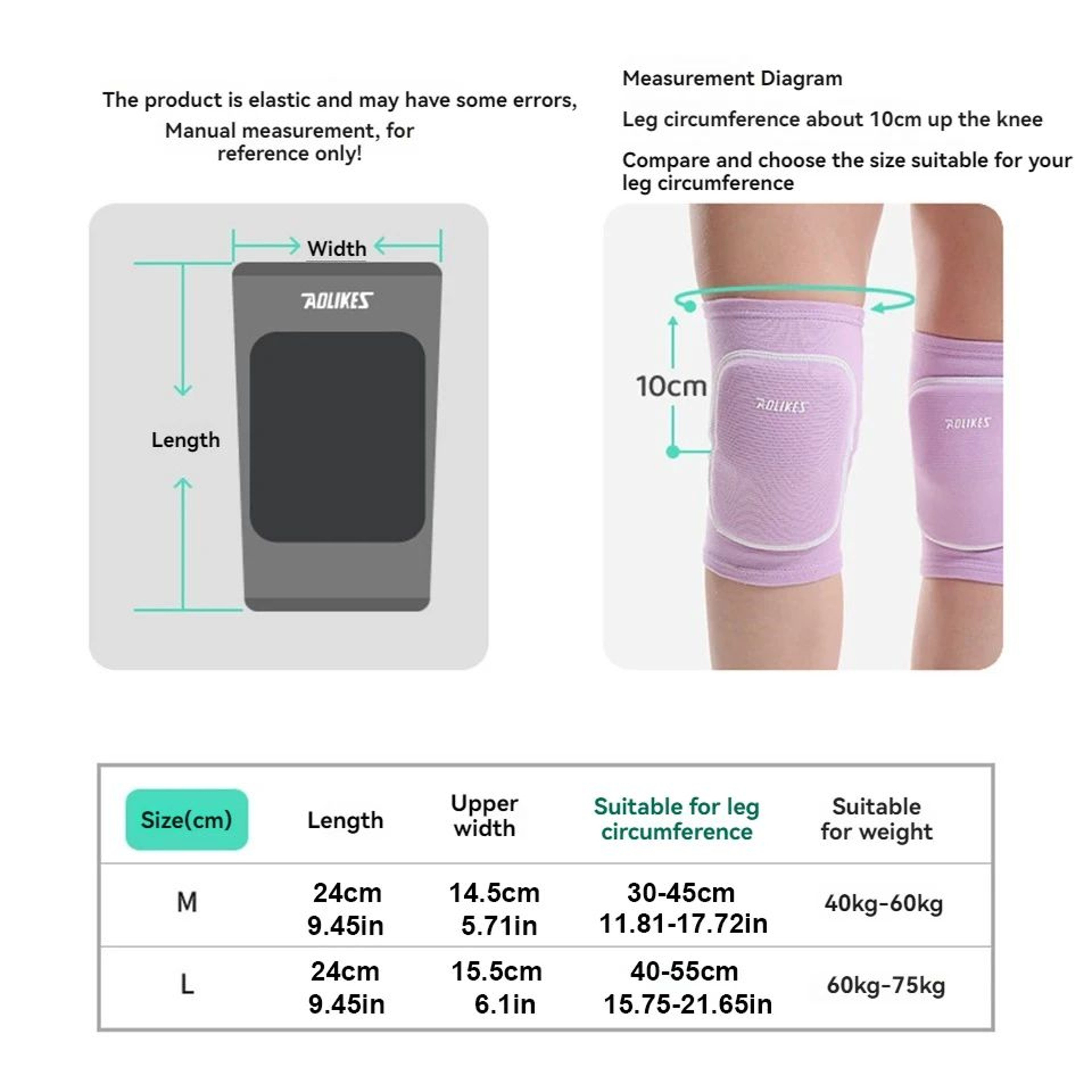 AOLIKES Volleyball Knee Pads Cushioned Sports Knee Pads For Volleyball Basketball Dance And Fitness 1