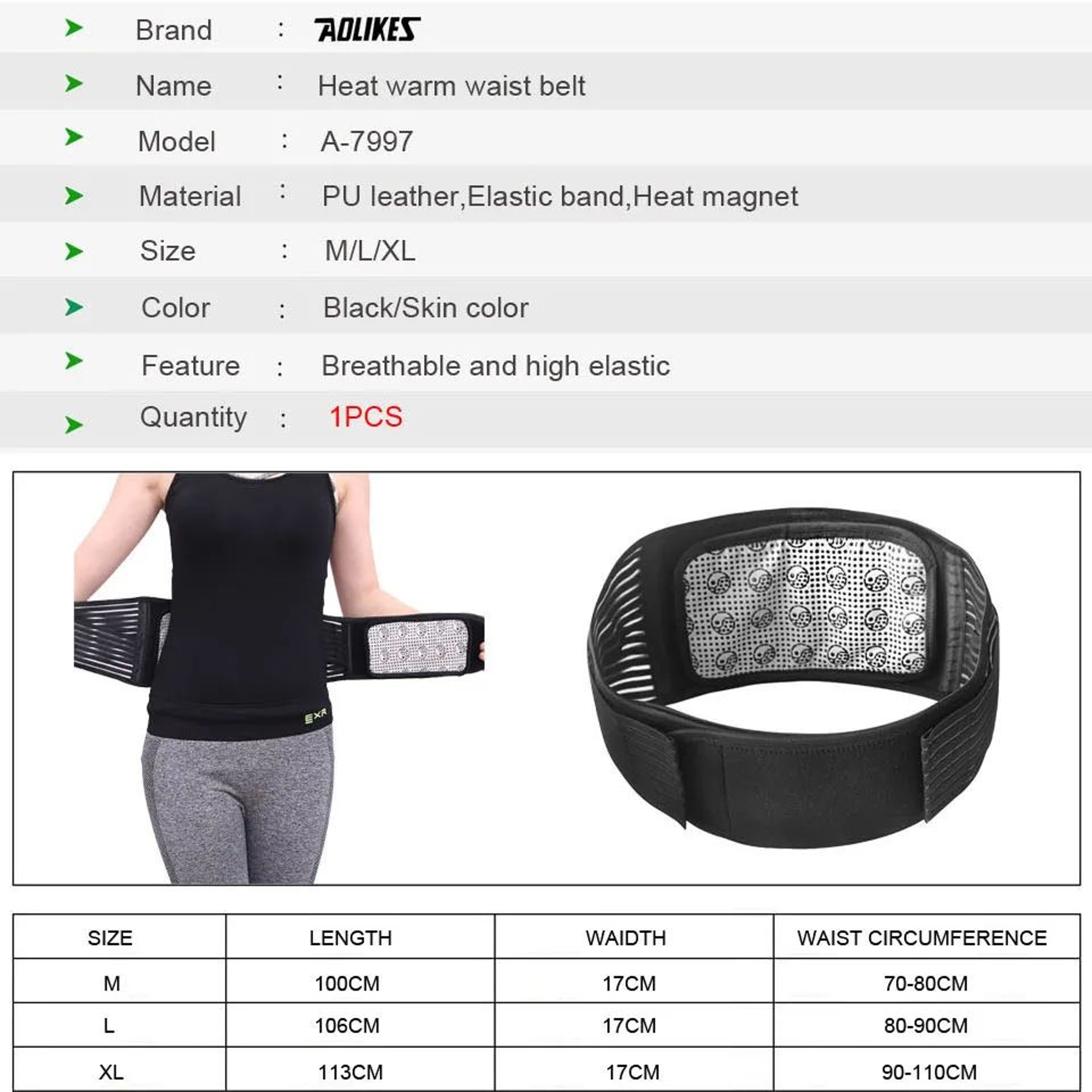 AOLIKES Lumbar Support Belt Adjustable Back Support Brace For Waist Stability And Everyday Comfort 3
