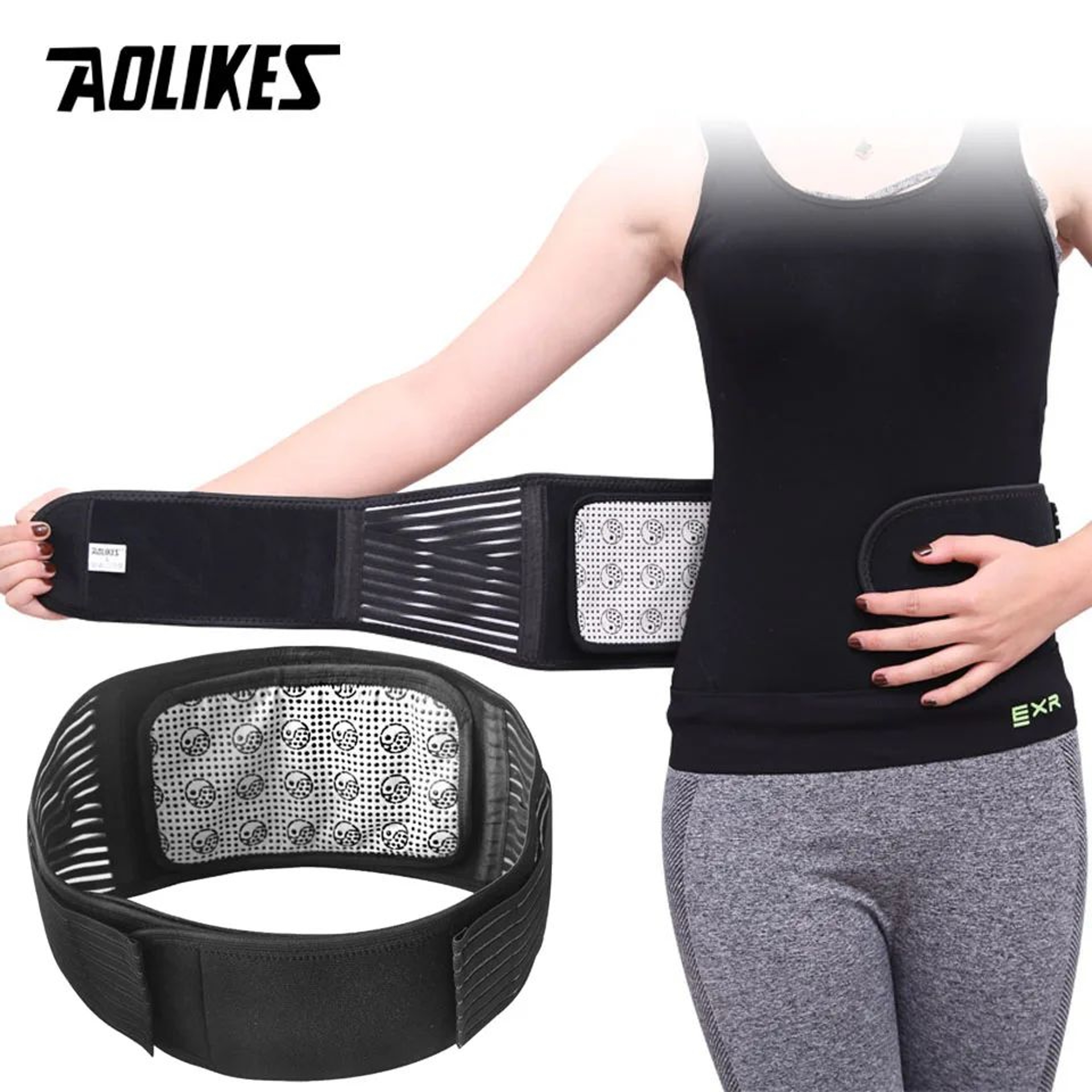 AOLIKES Lumbar Support Belt Adjustable Back Support Brace For Waist Stability And Everyday Comfort 0
