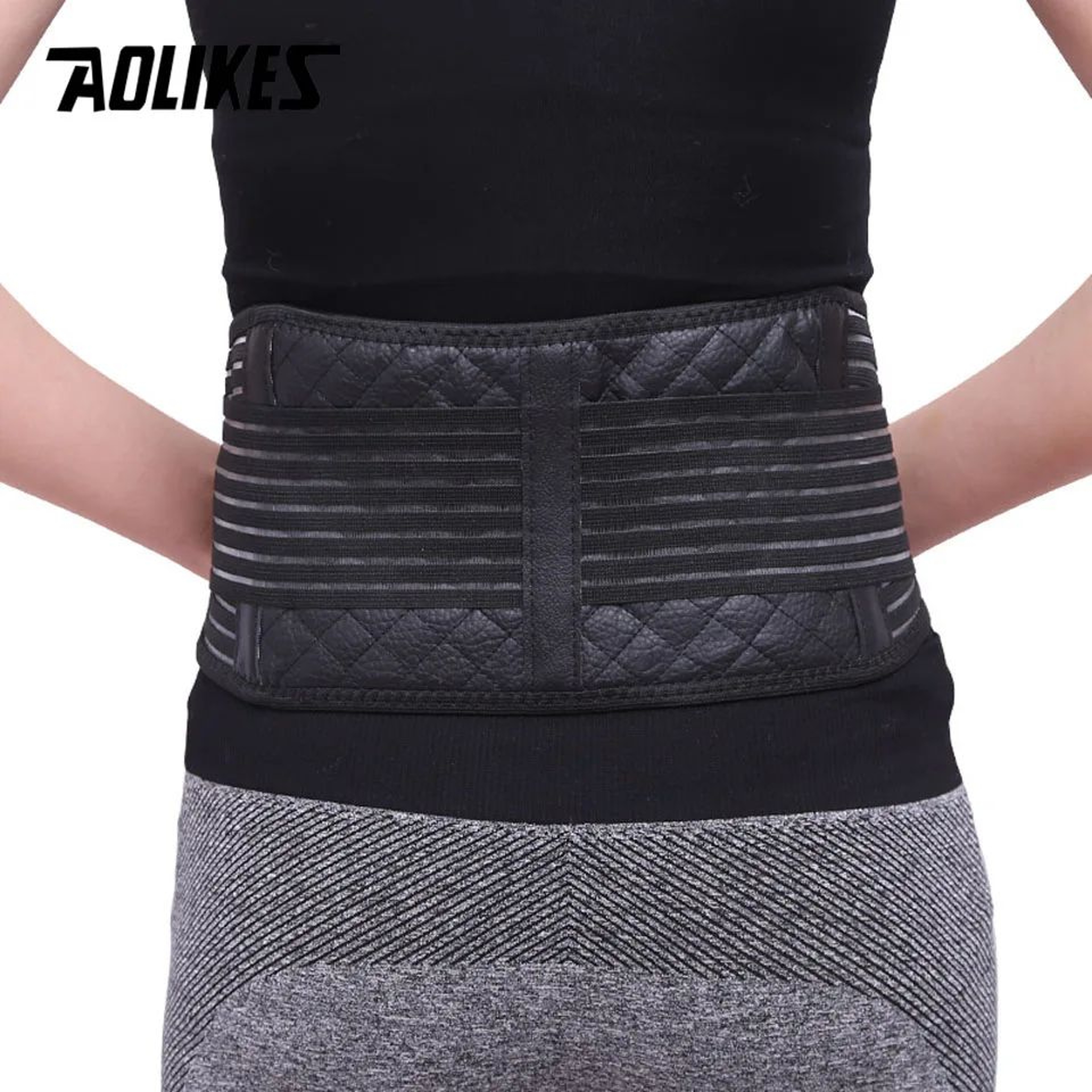 AOLIKES Lumbar Support Belt Adjustable Back Support Brace For Waist Stability And Everyday Comfort 5