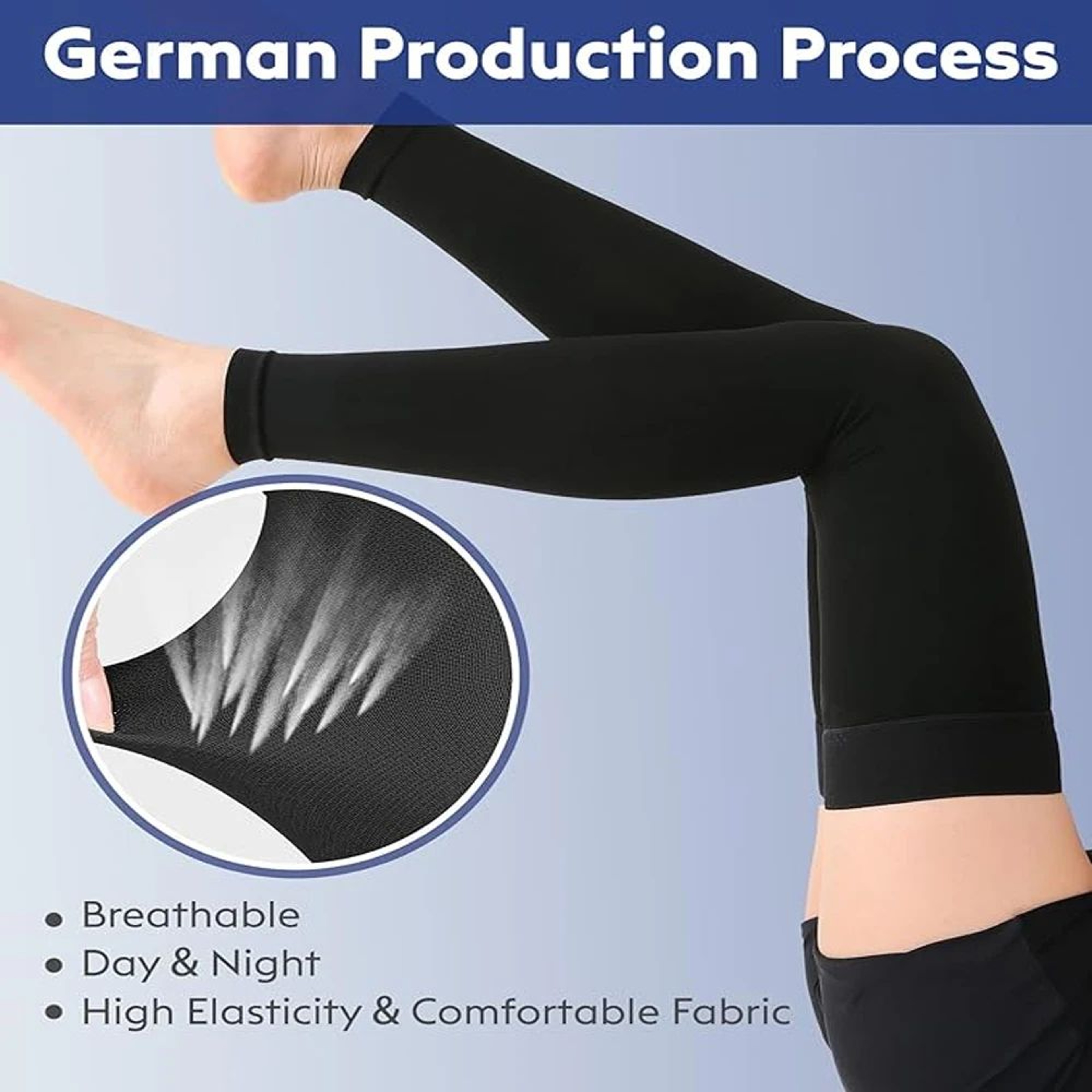 Thigh High Compression Stockings Footless Compression Socks With Silicone Grip For Travel Work And  3