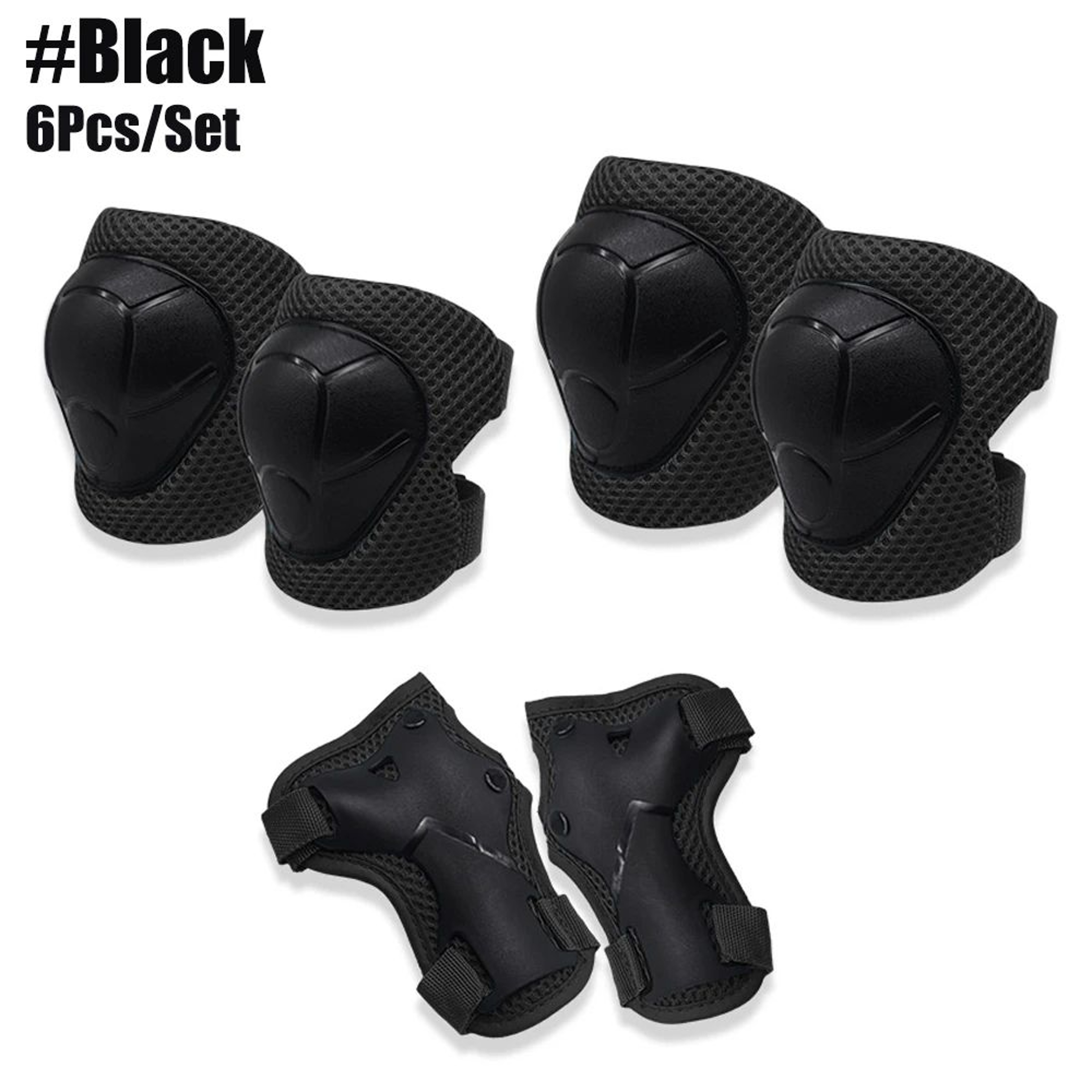 Kids Protective Gear Set 6 Piece Kids Knee And Elbow Pads With Wrist Guards For Skating Cycling And 6