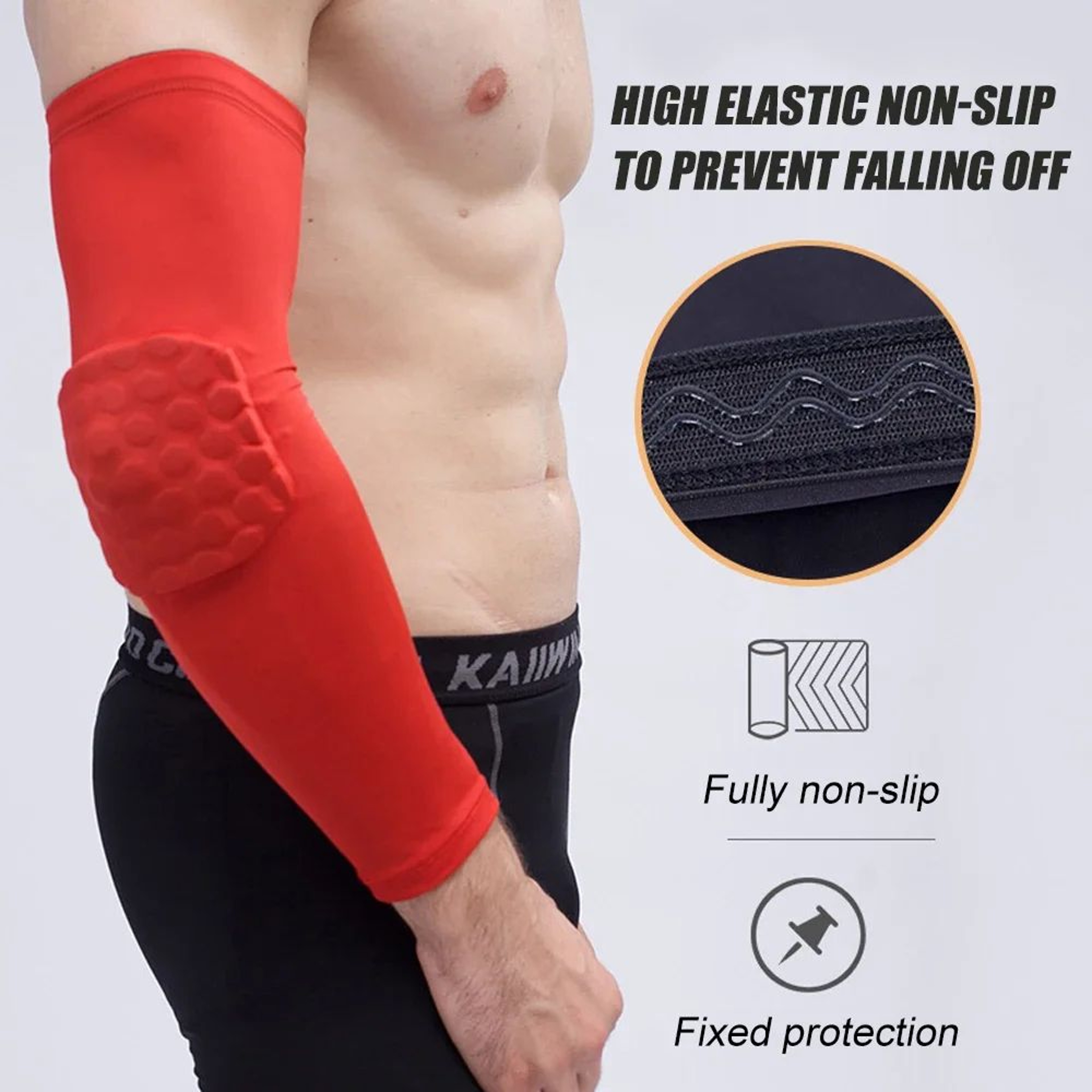 Honeycomb Elbow Compression Sleeve Padded Elbow Sleeve For Basketball Football Volleyball And Sport 3
