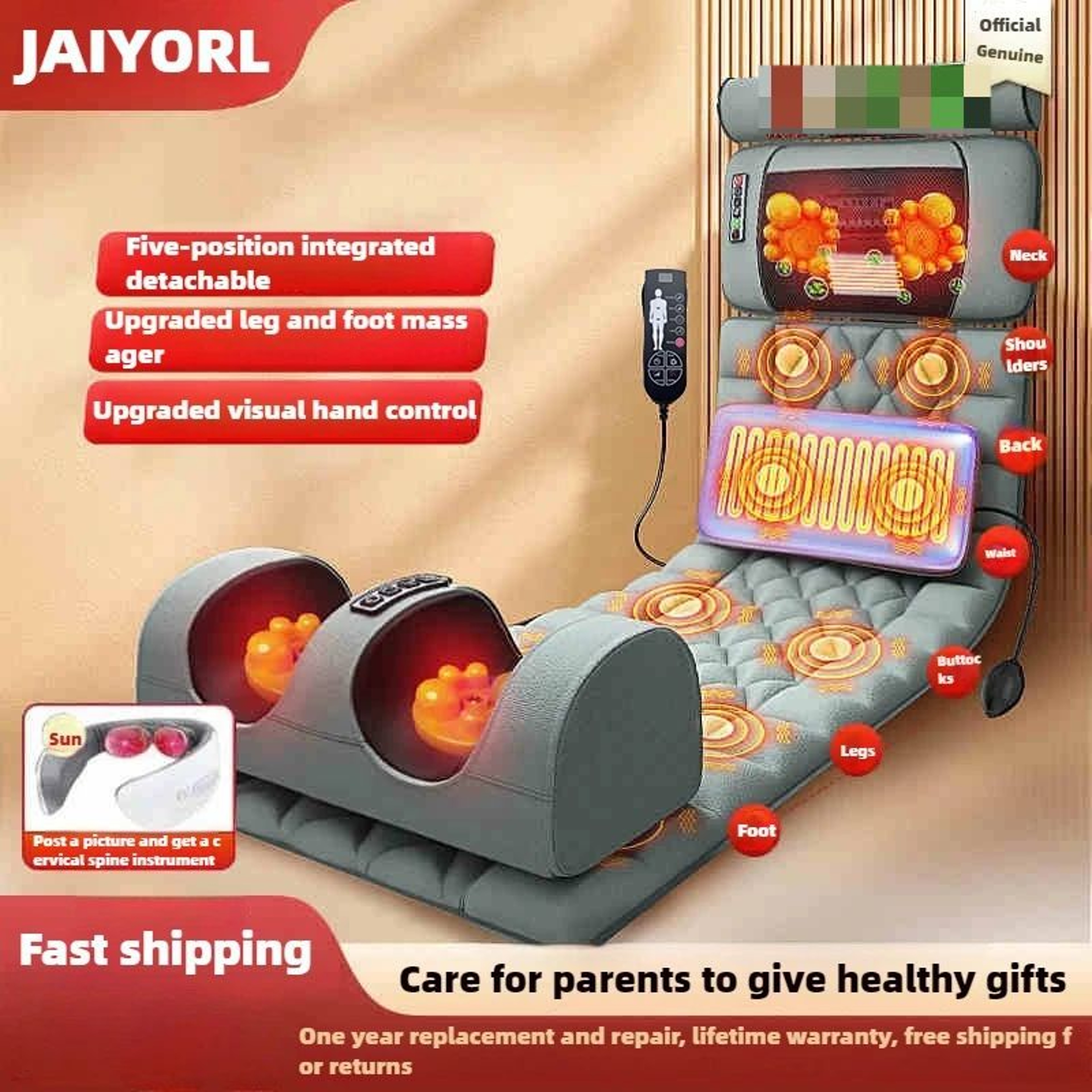 Electric Full Body Massage Mat With Heat Air Compression And Vibration 9