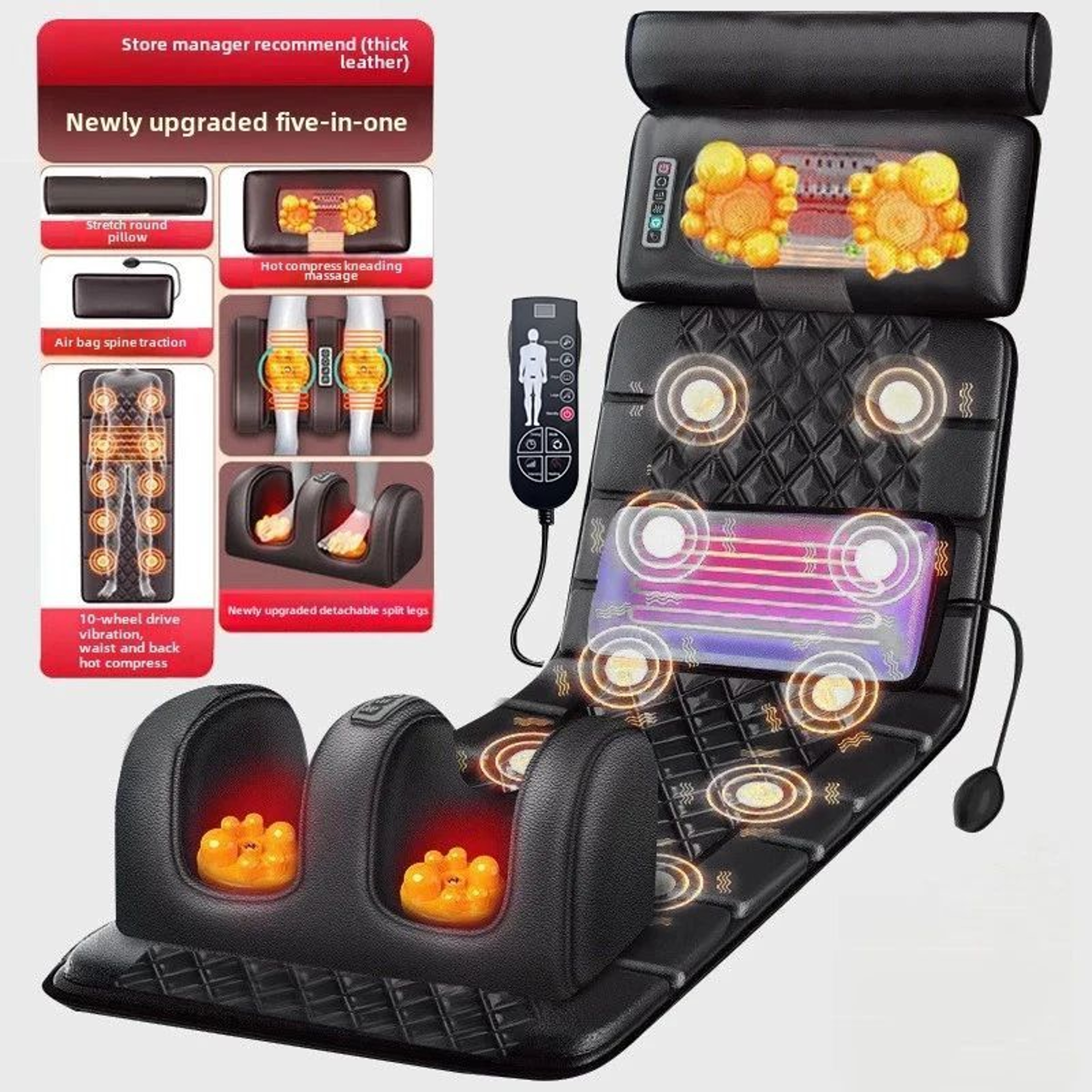 Electric Full Body Massage Mat With Heat Air Compression And Vibration 10