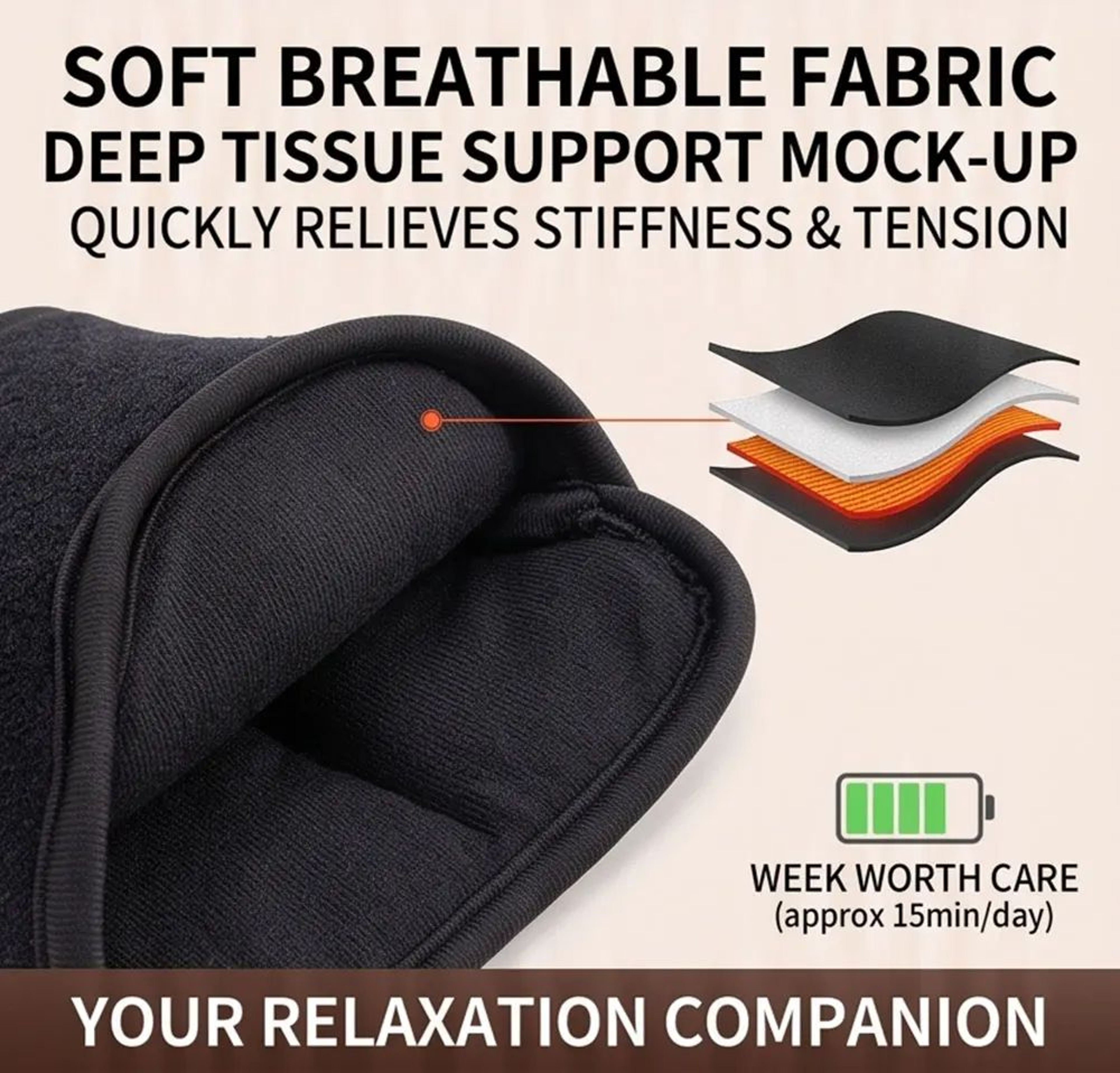 Cordless Heated Ankle Massager Wrap With Vibration Support 4