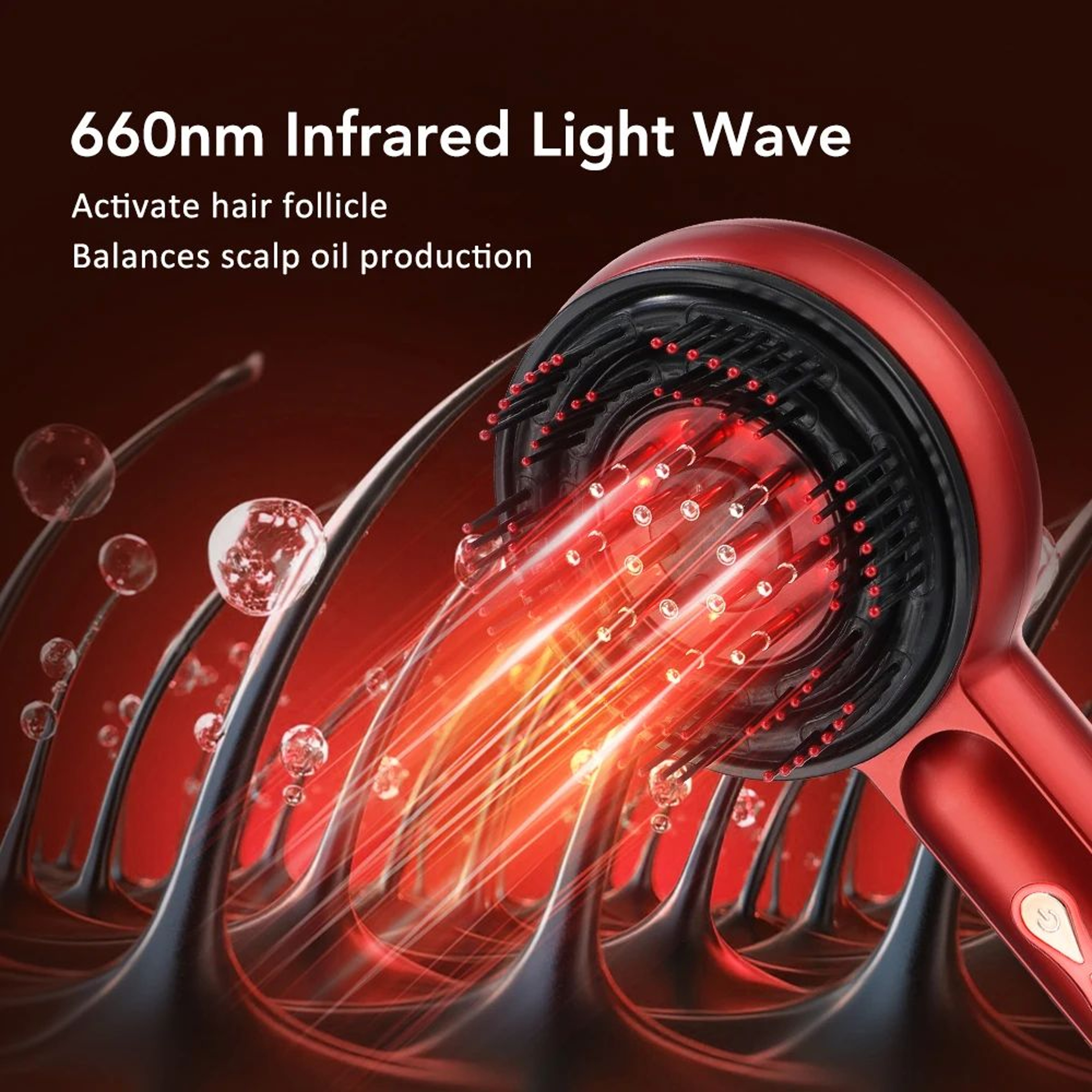 Electric Scalp Massage Comb With Red Light Hair Growth Therapy 2