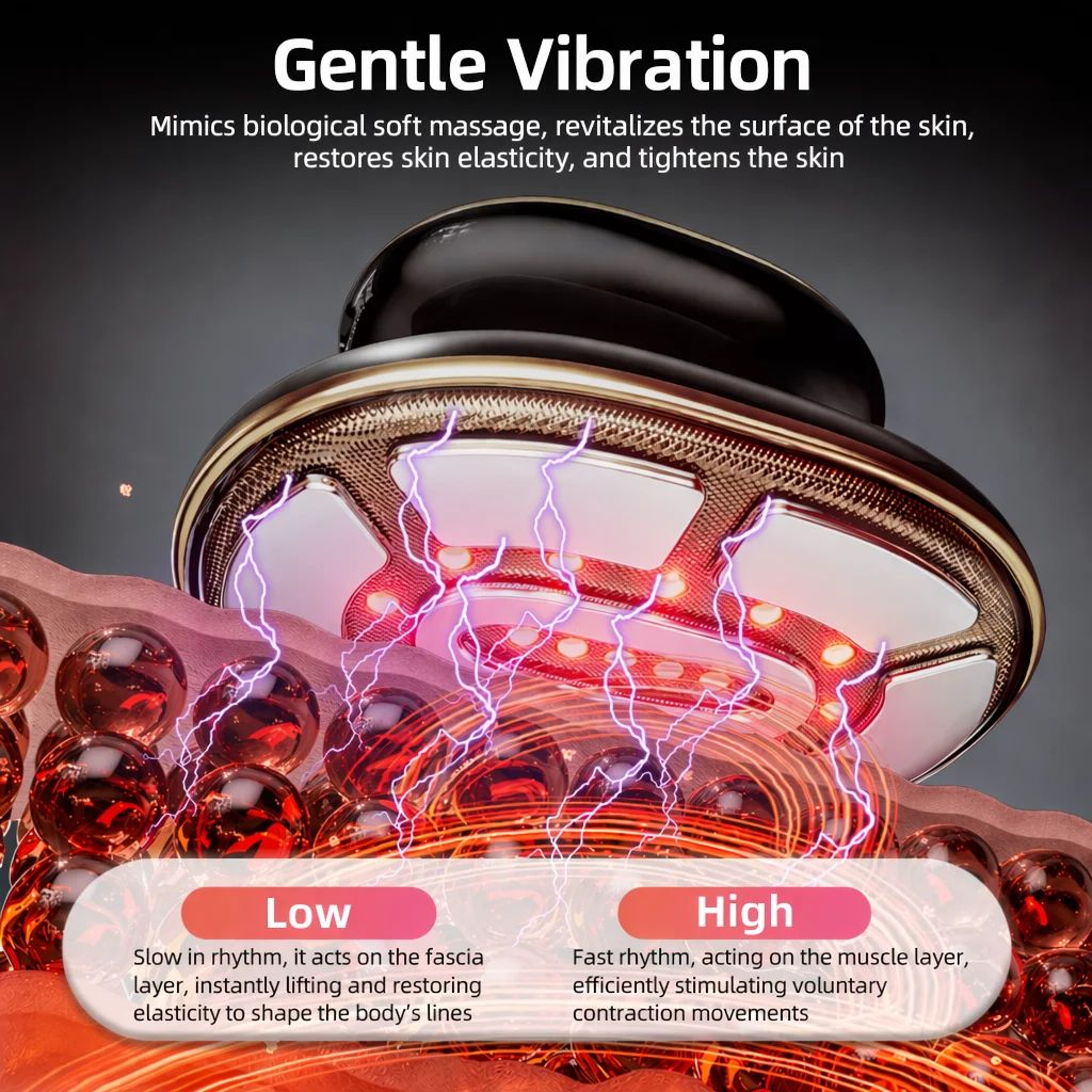 Radio Frequency Body Massager With LED Light Therapy For Skin Care 3