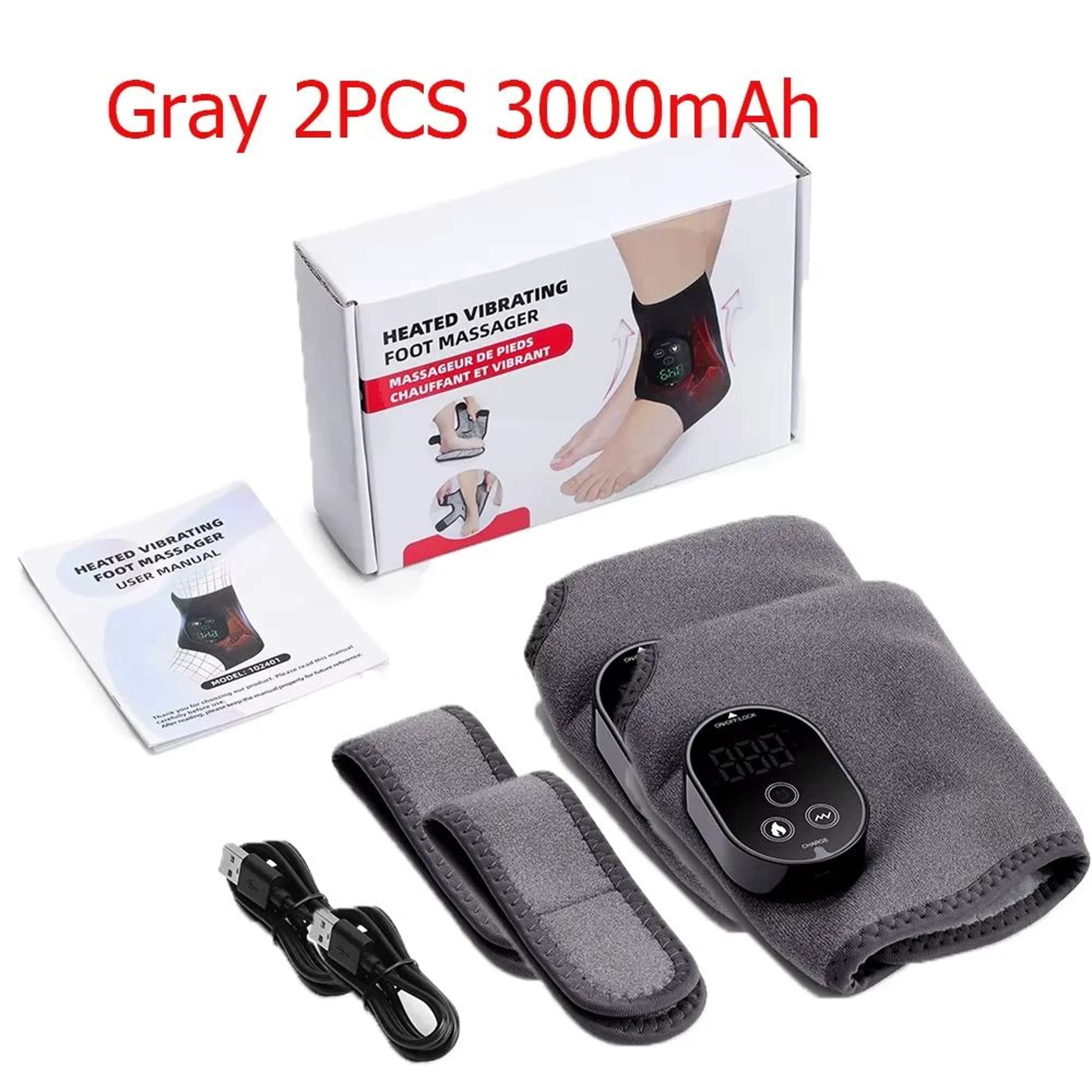 Heating Ankle Massager With Vibration And Adjustable Foot Wrap 9