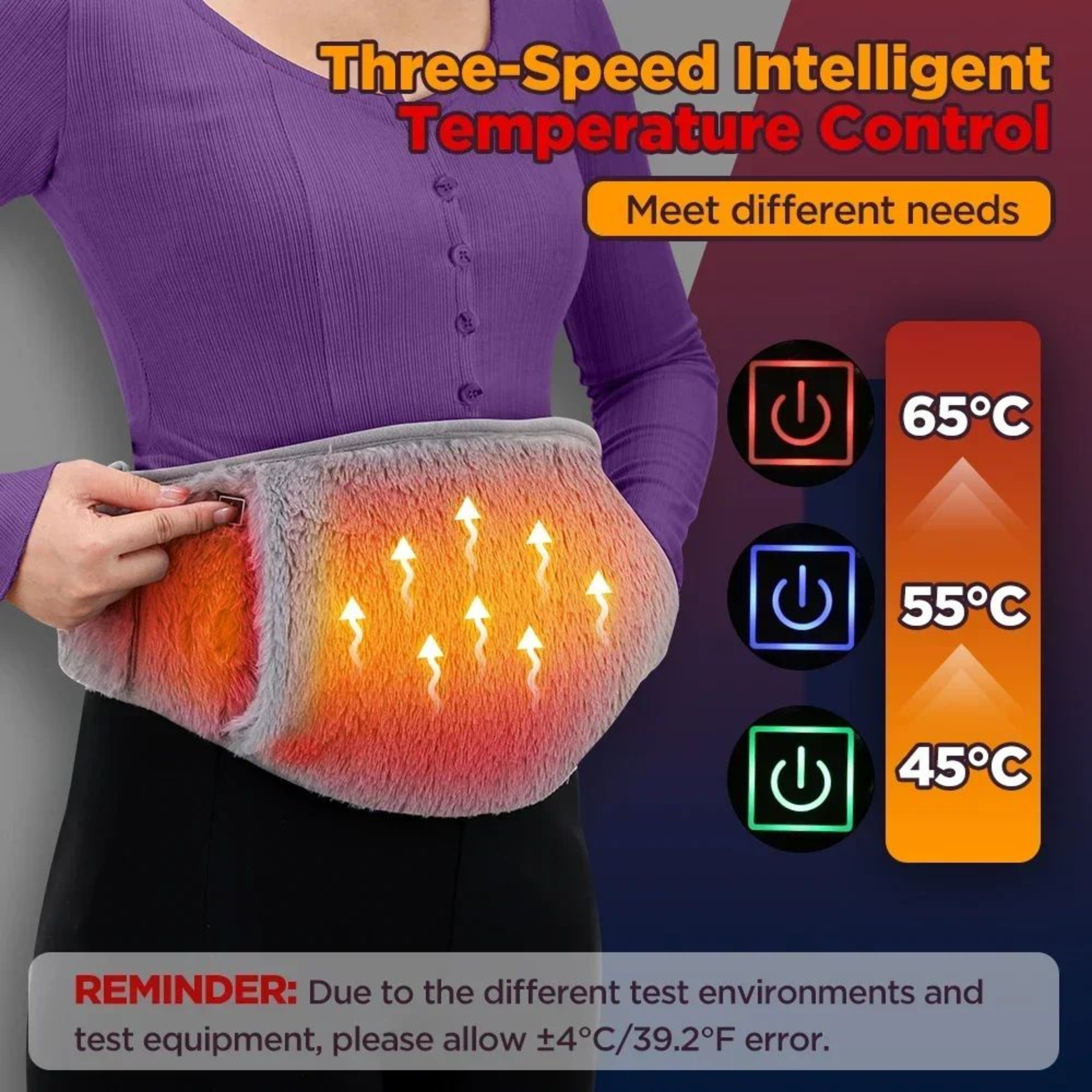 Electric Heated Waist Belt With Adjustable Heat Therapy For Everyday Comfort 1