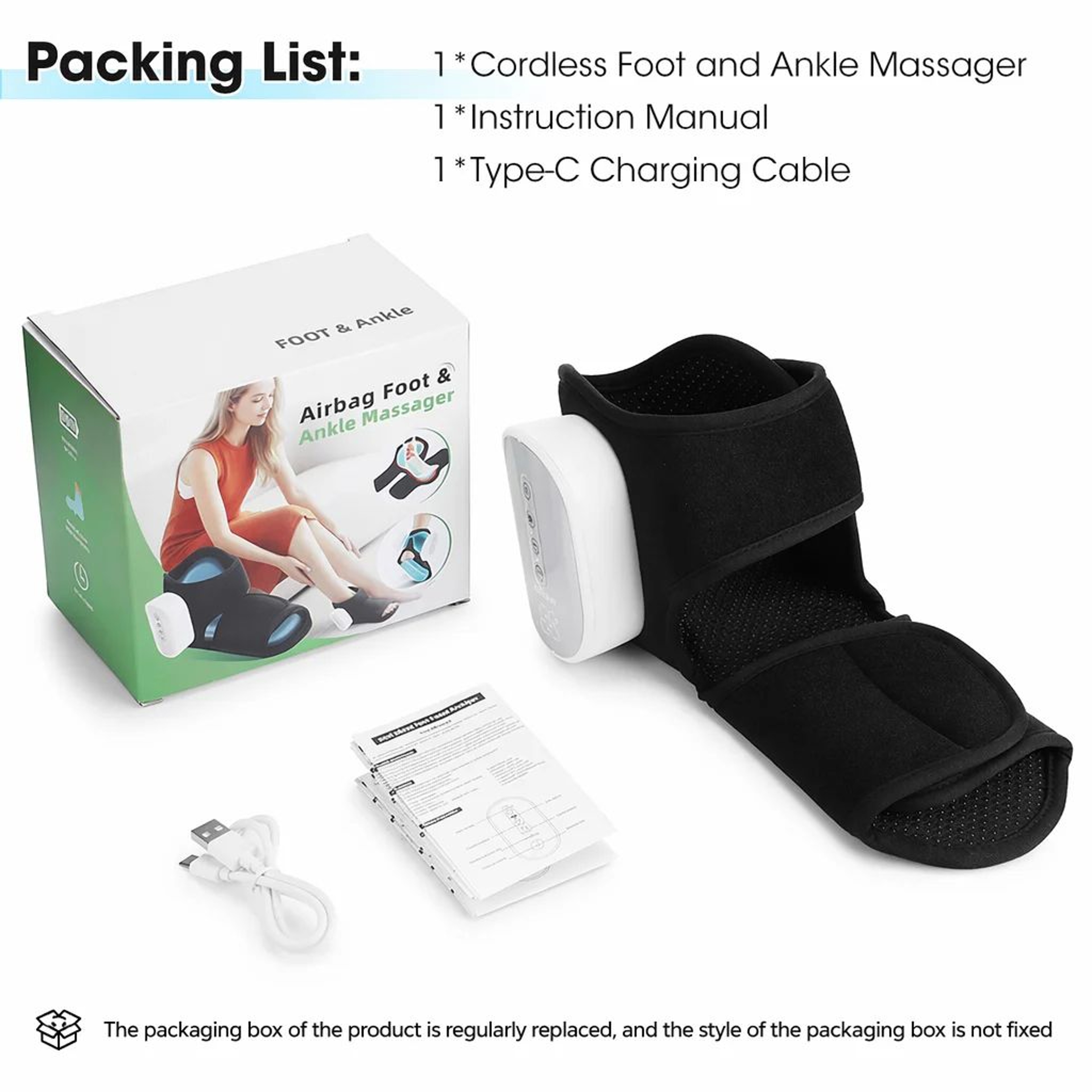 Cordless Heated Ankle Compression Massager With Air Compression Therapy 5