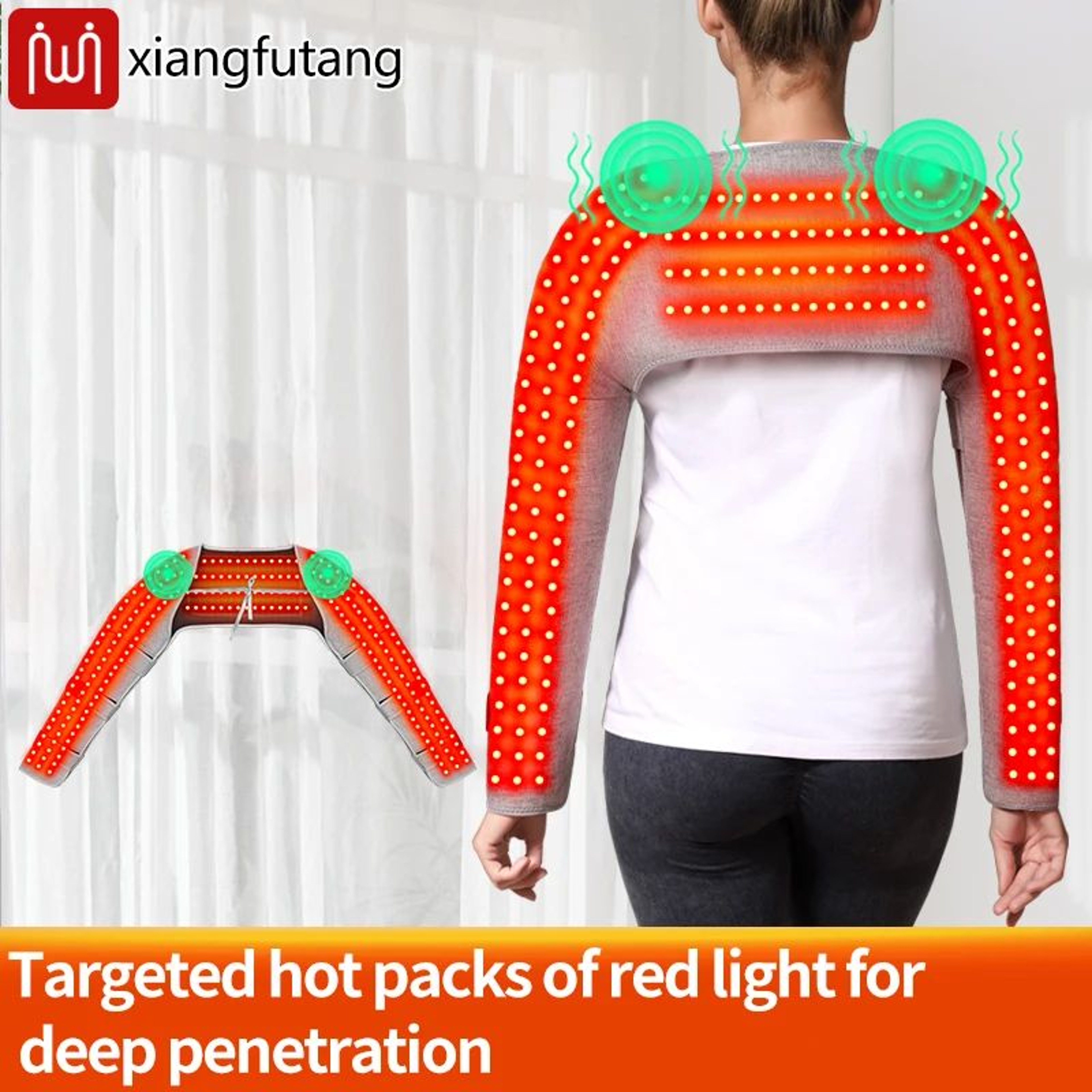 Electric Heated Shoulder Wrap With Vibration Massage 2