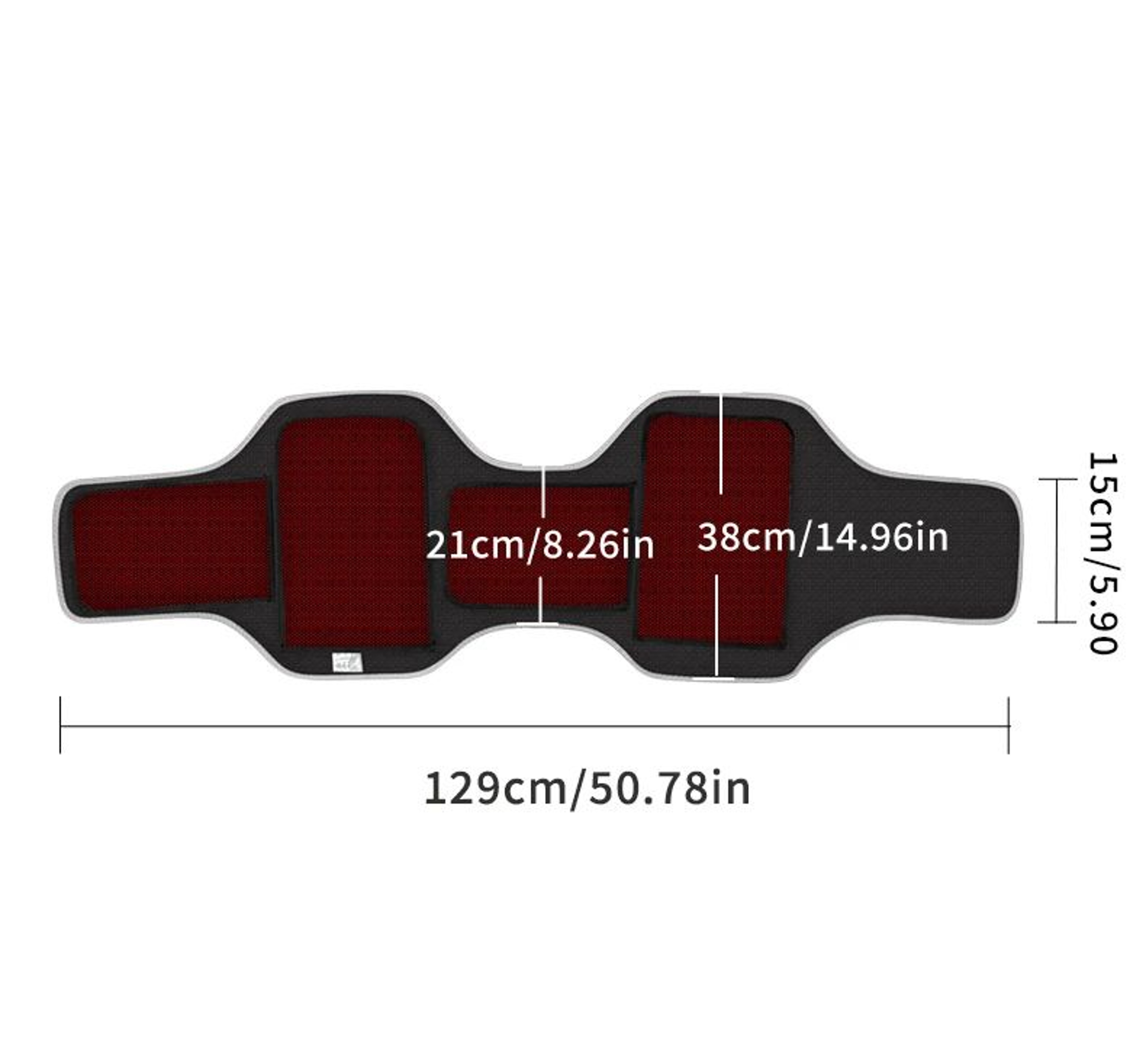 Electric Heated Waist Belt With Red Light Vibration Massage And Lumbar Support 5
