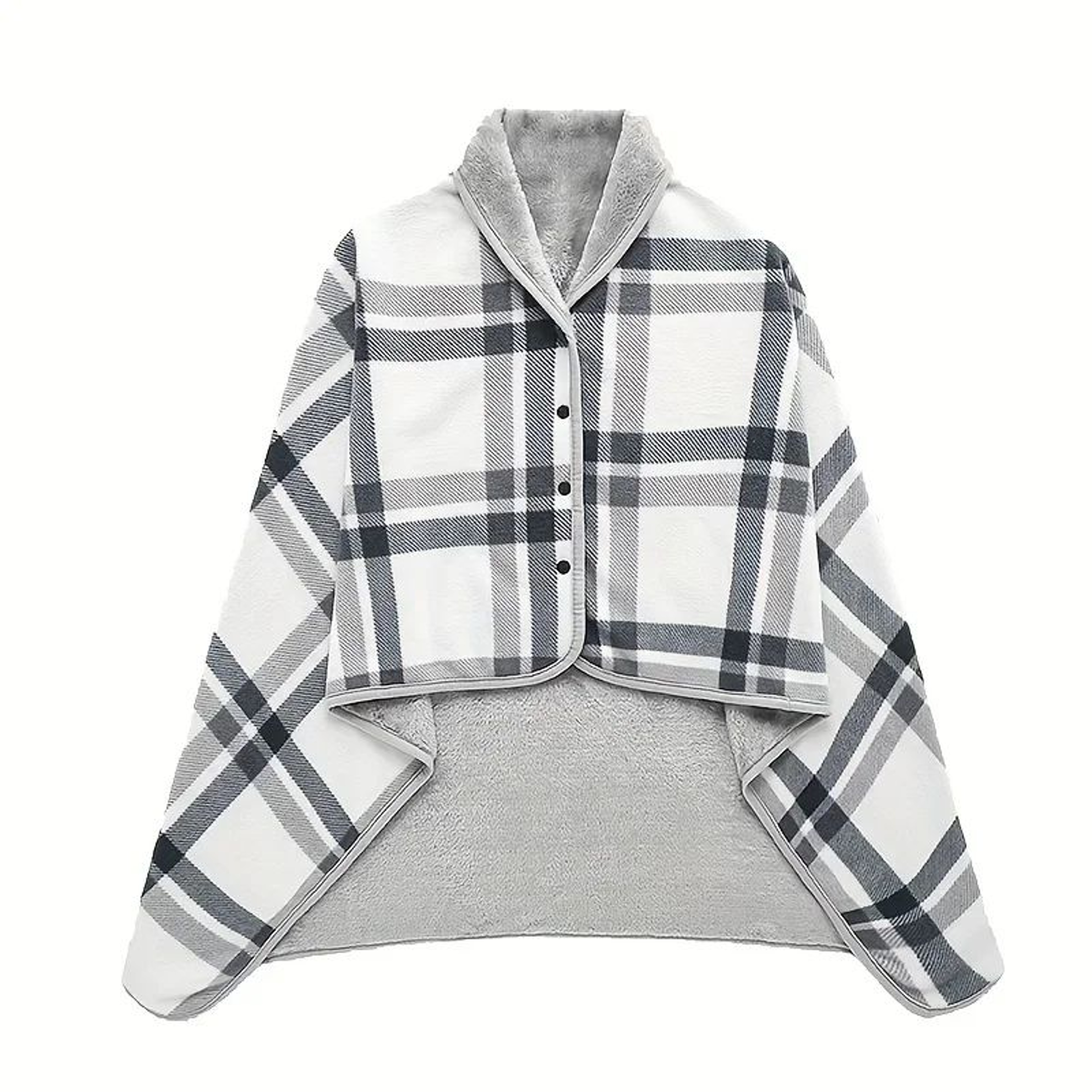 Wearable Blanket Shawl Soft Flannel Cozy Blanket Cloak For Home And Office 6