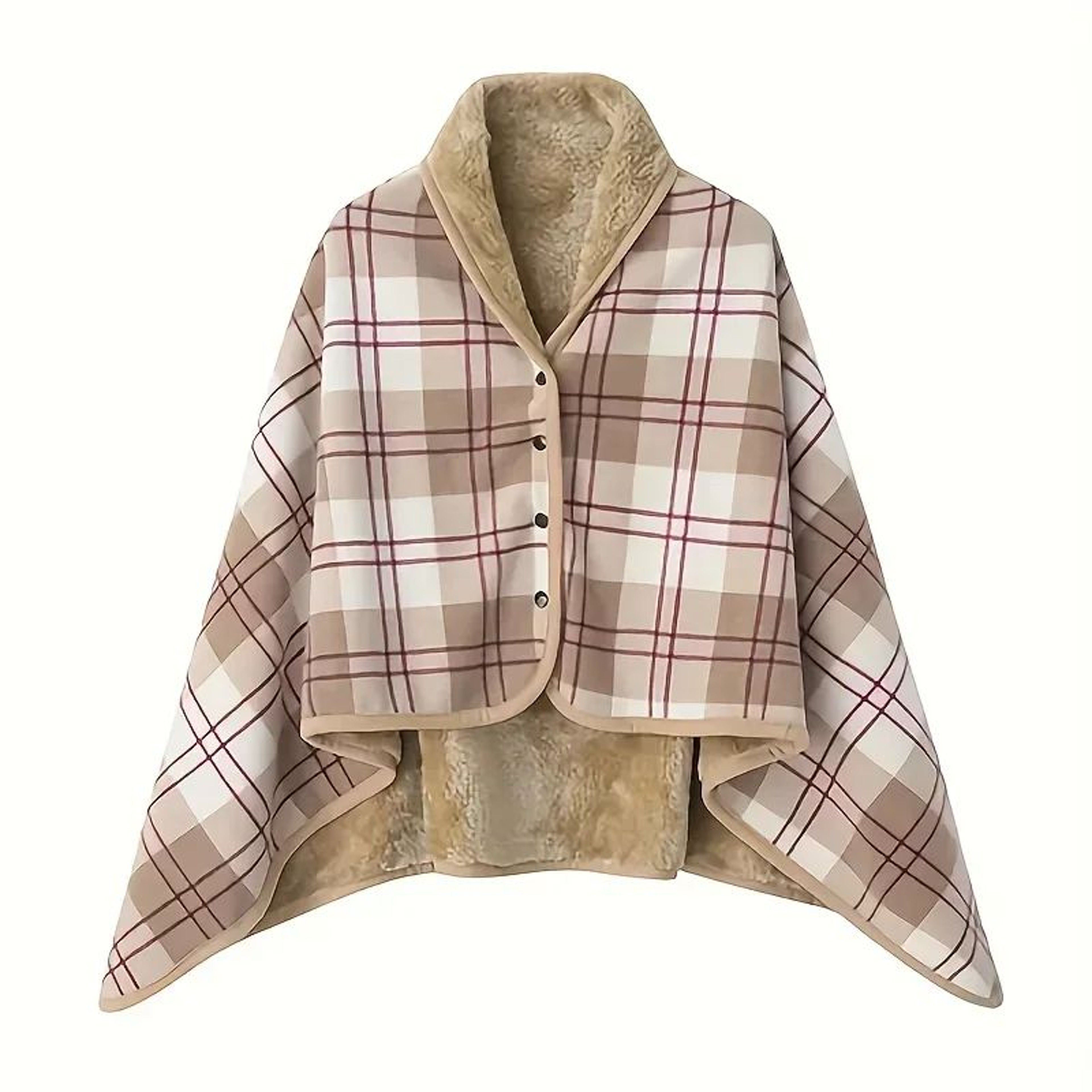 Wearable Blanket Shawl Soft Flannel Cozy Blanket Cloak For Home And Office 7