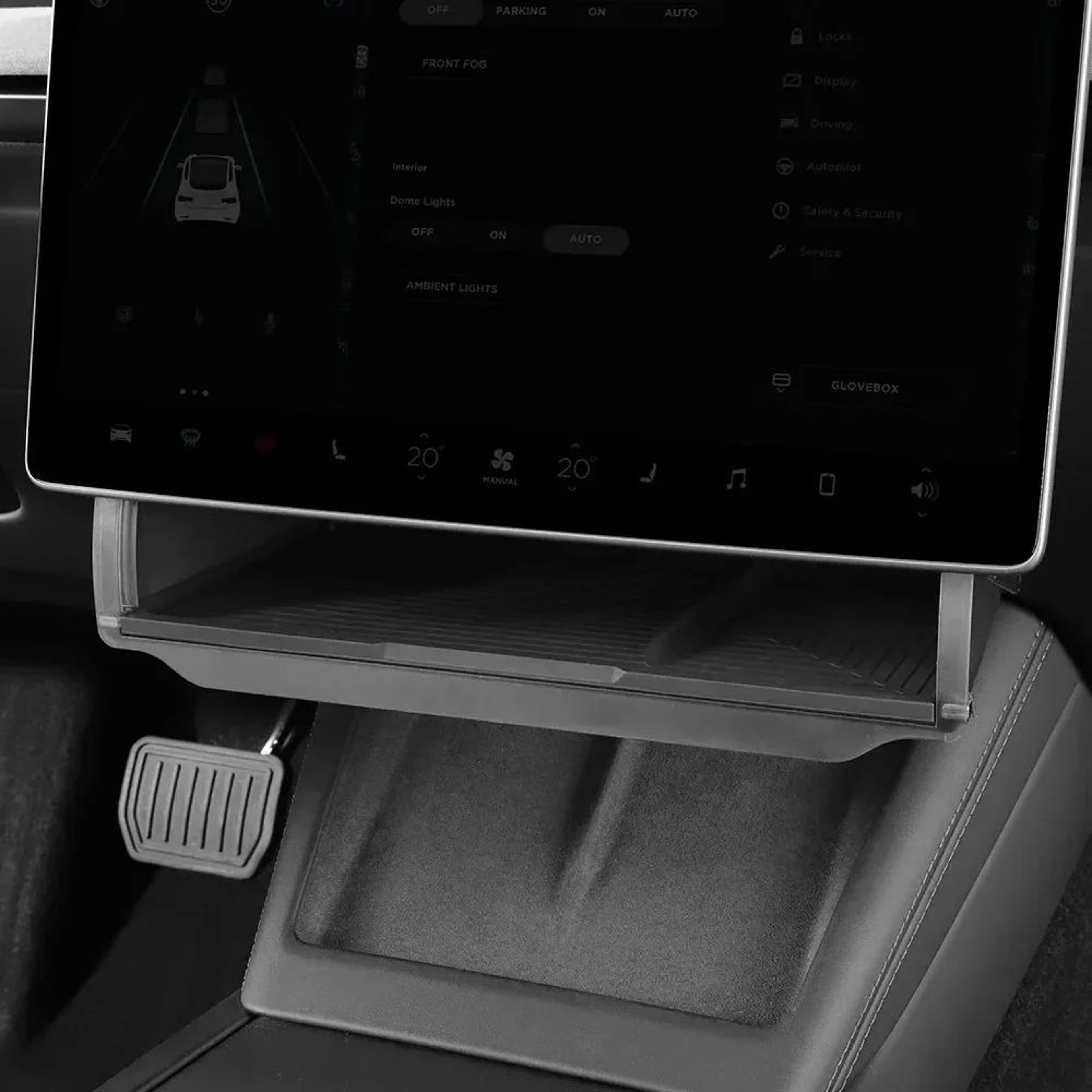 Tesla Model Y Center Console Organizer Hidden Under Screen Storage Box 0